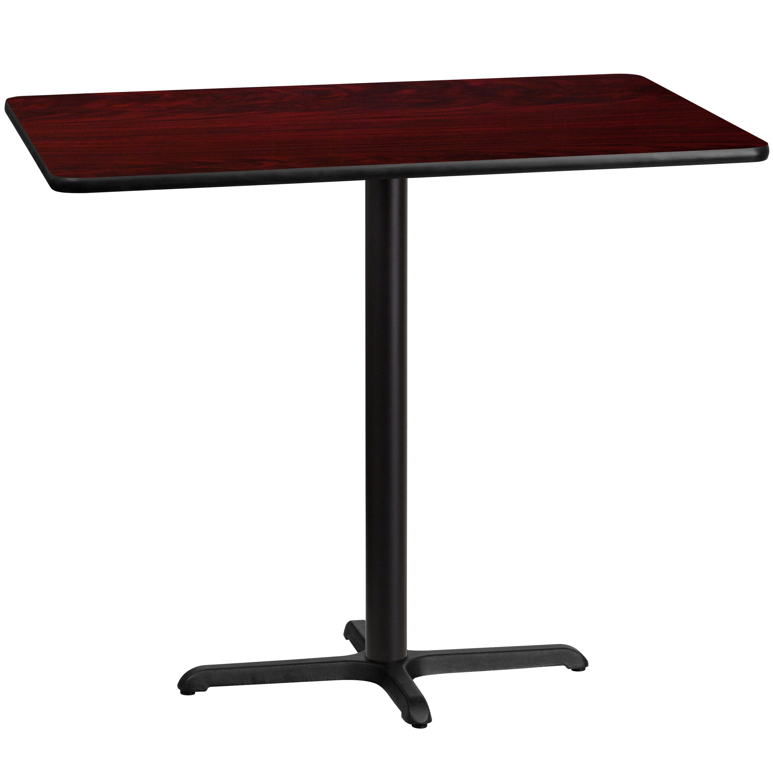 Contemporary 43'' Red Mahogany Laminate Bar Table