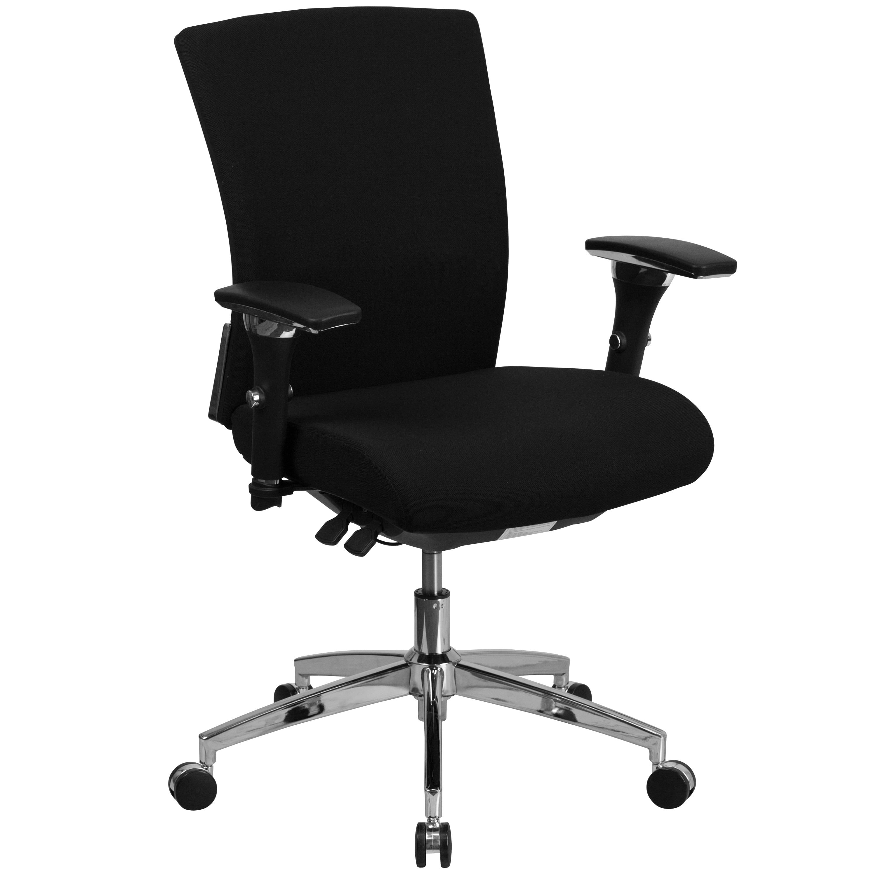 Black Mesh and Fabric Adjustable Executive Swivel Chair