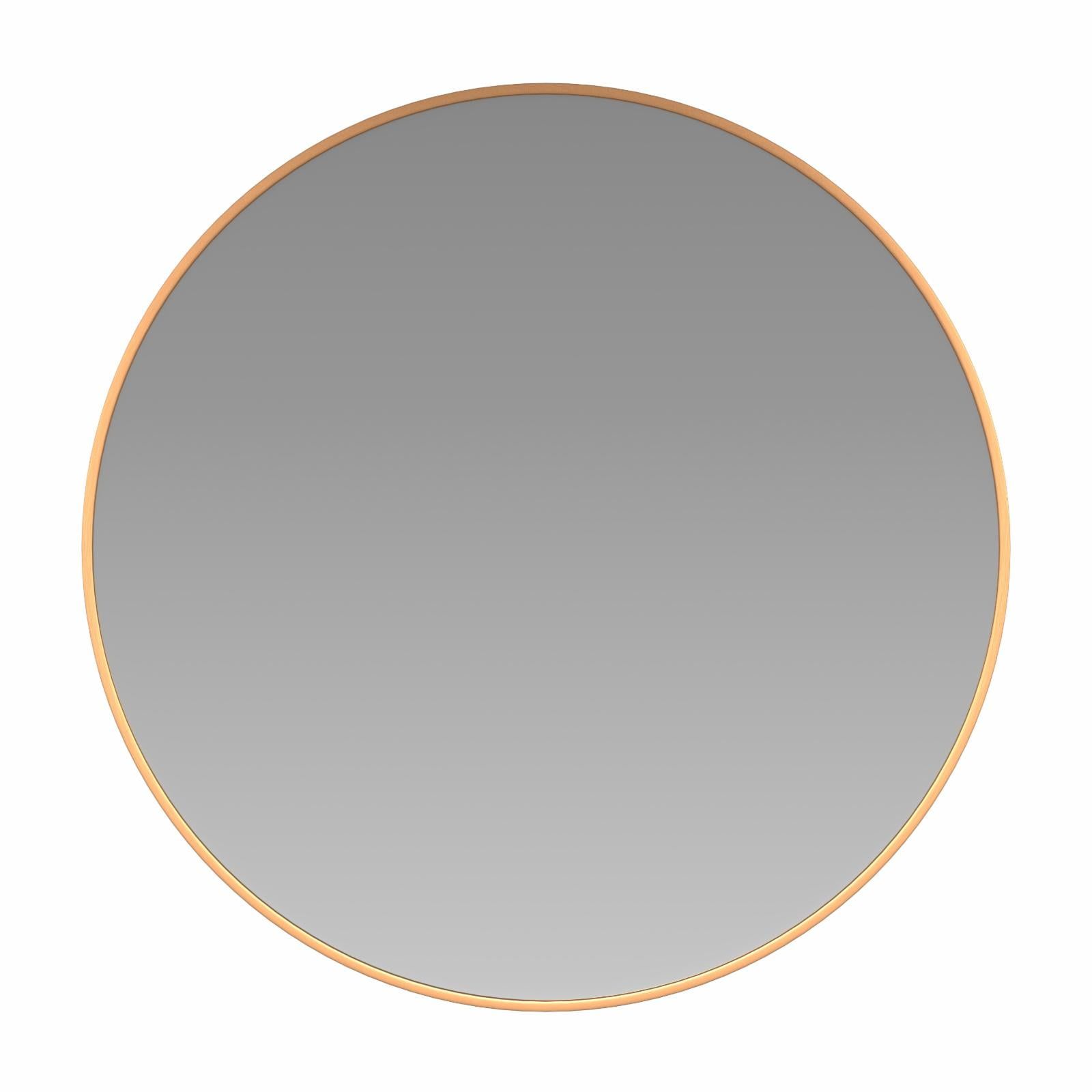 Oxidized Gold Aluminum 30" Round Wall Mirror