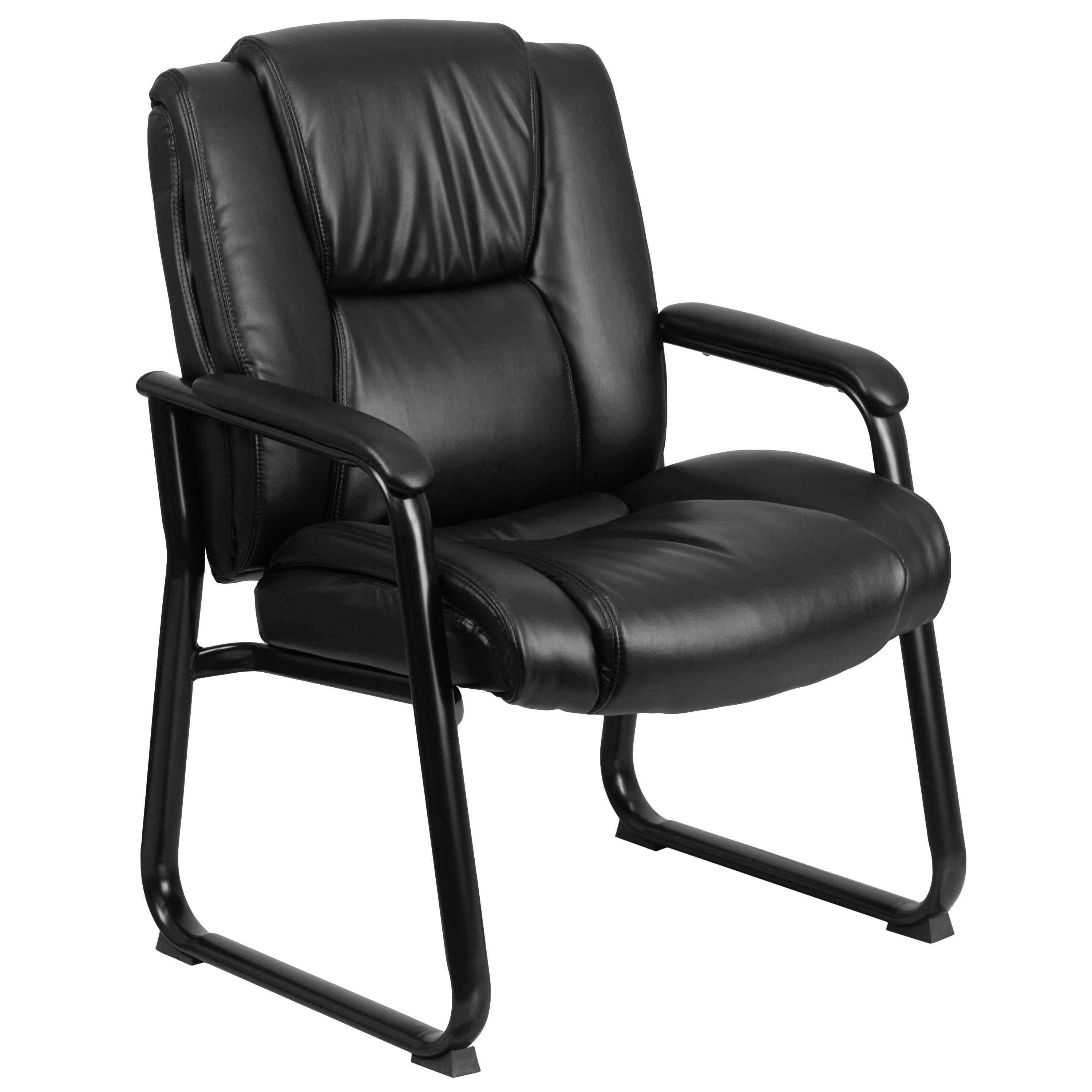 Black LeatherSoft Executive Sled Base Office Chair