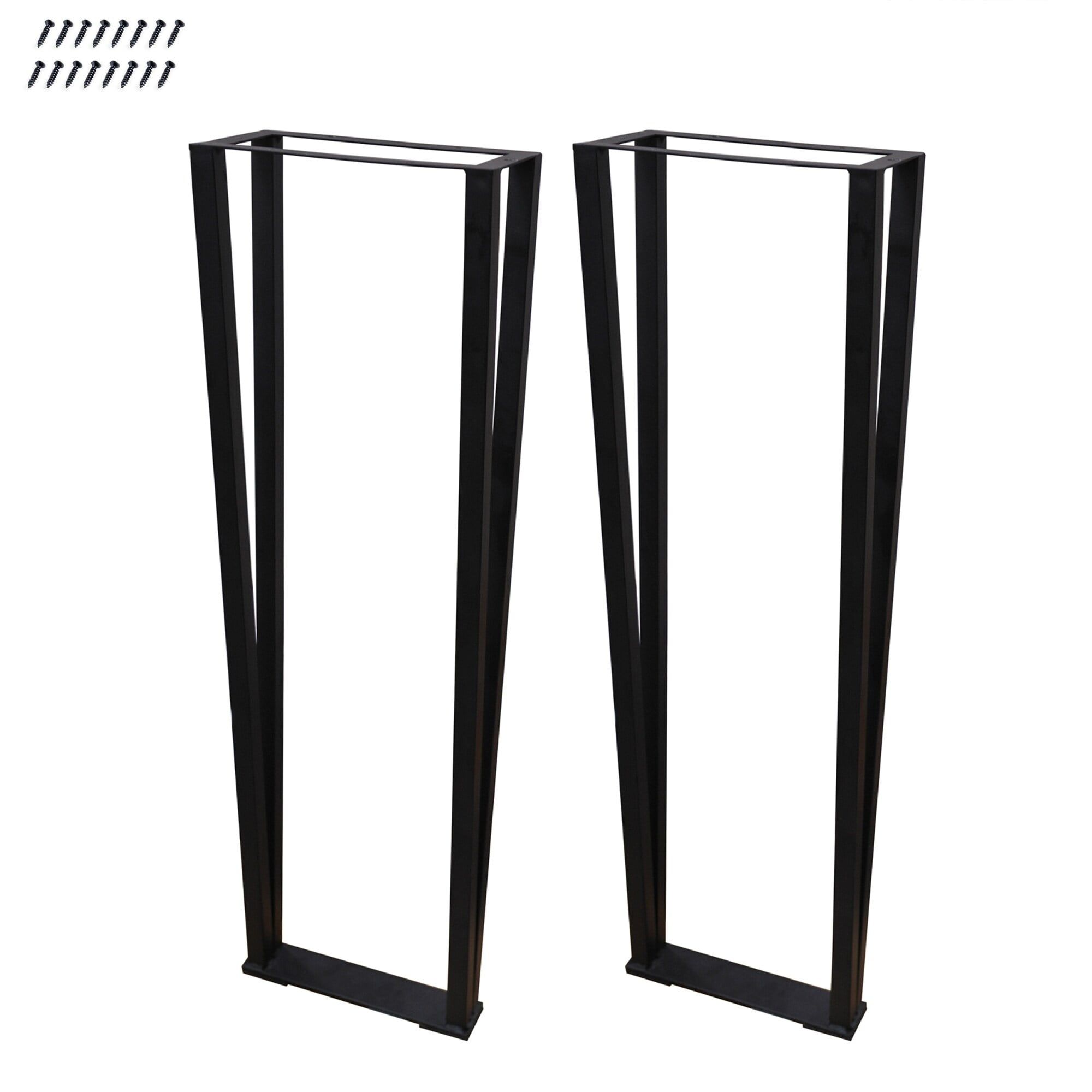 30" Black Iron Heavy Duty Table Legs Set