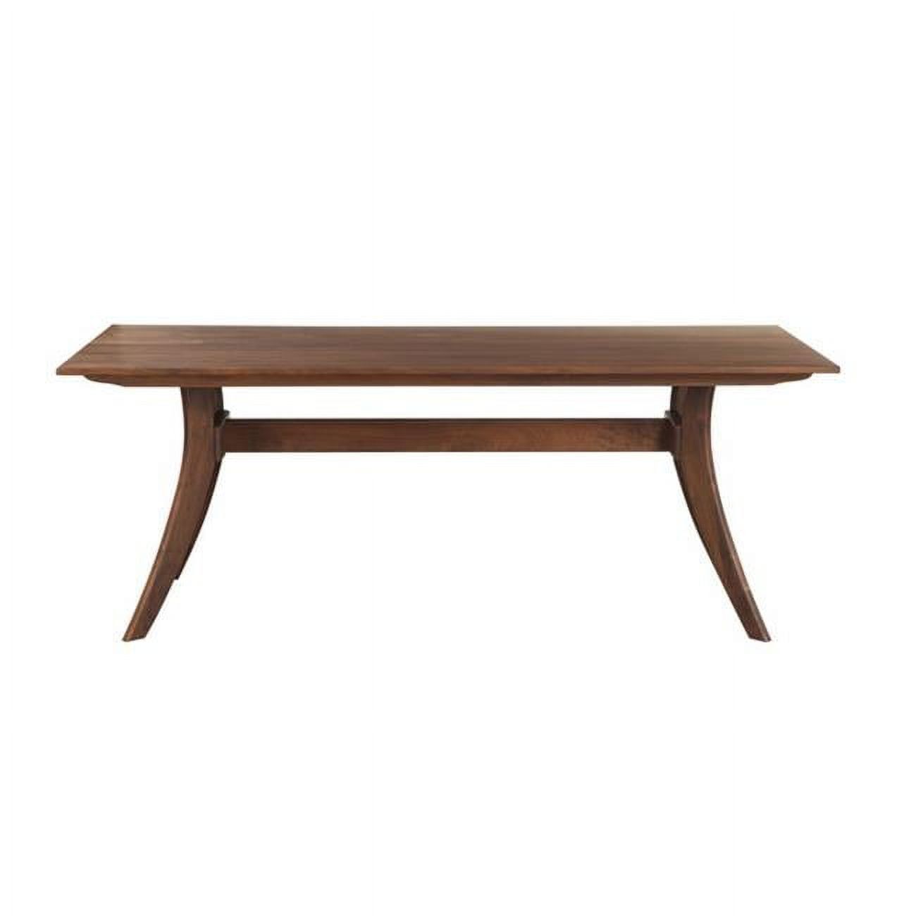 Florence Mid-Century Modern Walnut Rectangular Dining Table