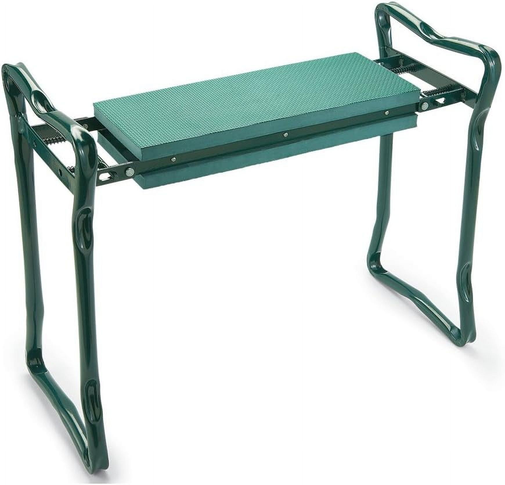 Green Foldable Garden Kneeler Bench with Soft Cushion