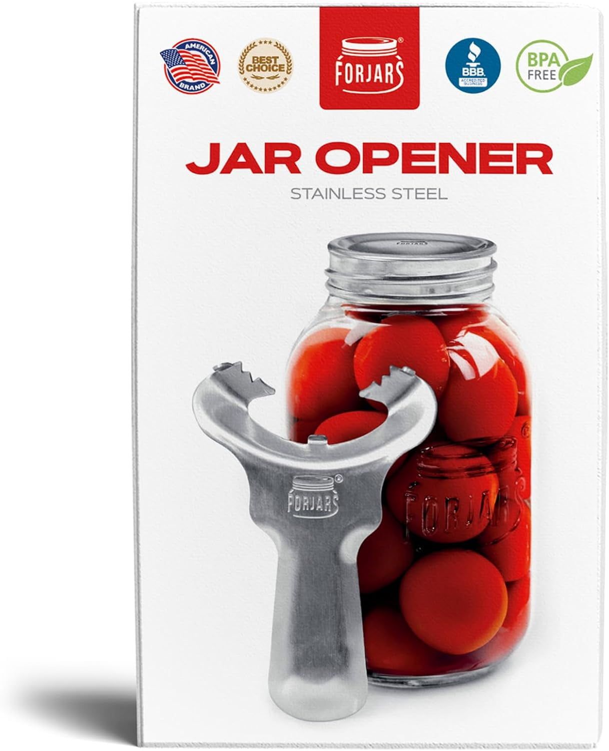 ForJars Stainless Steel Ergonomic Jar Opener