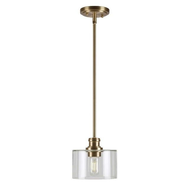 Zane Soft Gold Mini Pendant with Glass Shade