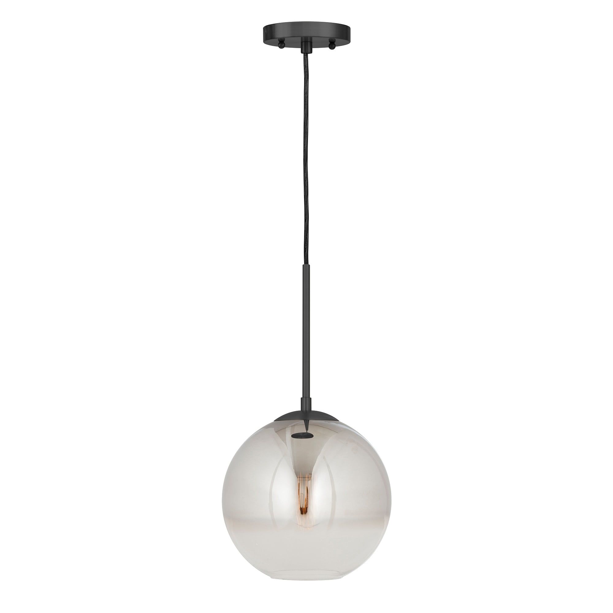 Callisto 20" Transitional Globe Pendant with Ombre Glass - Black and Gold