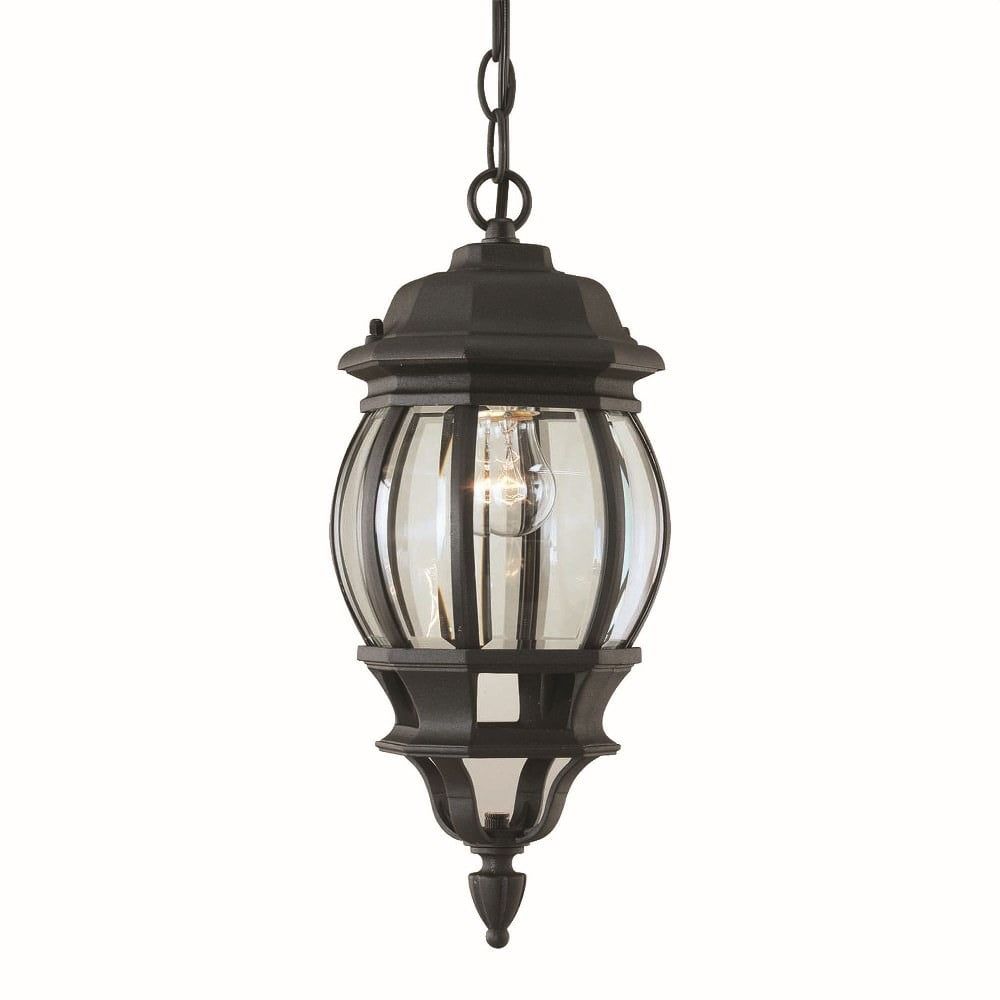 Bolton Black Aluminum Outdoor Pendant Light - 15.5" Height