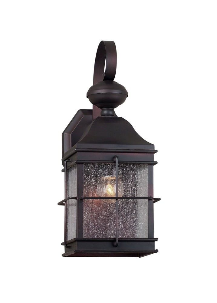 Essex Antique Bronze Steel Outdoor Wall Lantern - 14.5" Tall