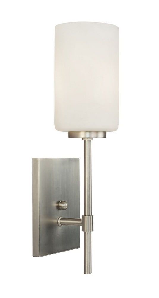 Faye Brushed Nickel Transitional 15" Wall Sconce with Clear Glass Shade