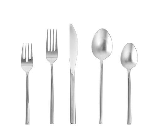 Arezzo Brushed Stainless Steel 5-Piece Flatware Set