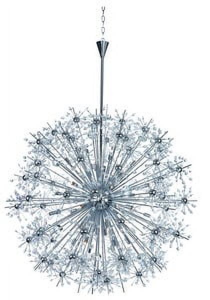 Starfire Polished Chrome Crystal Globe Chandelier with Xenon Lights