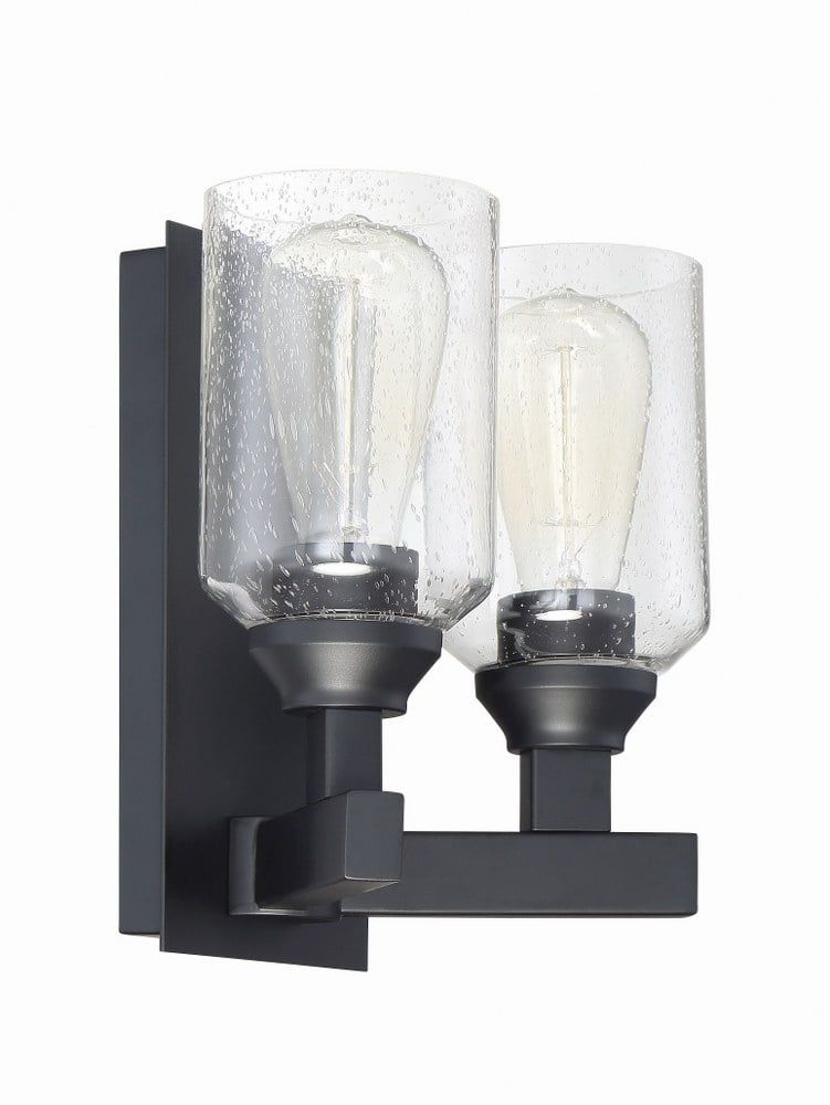 Craftmade Chicago Modern Black Nickel 2-Light Vanity Sconce