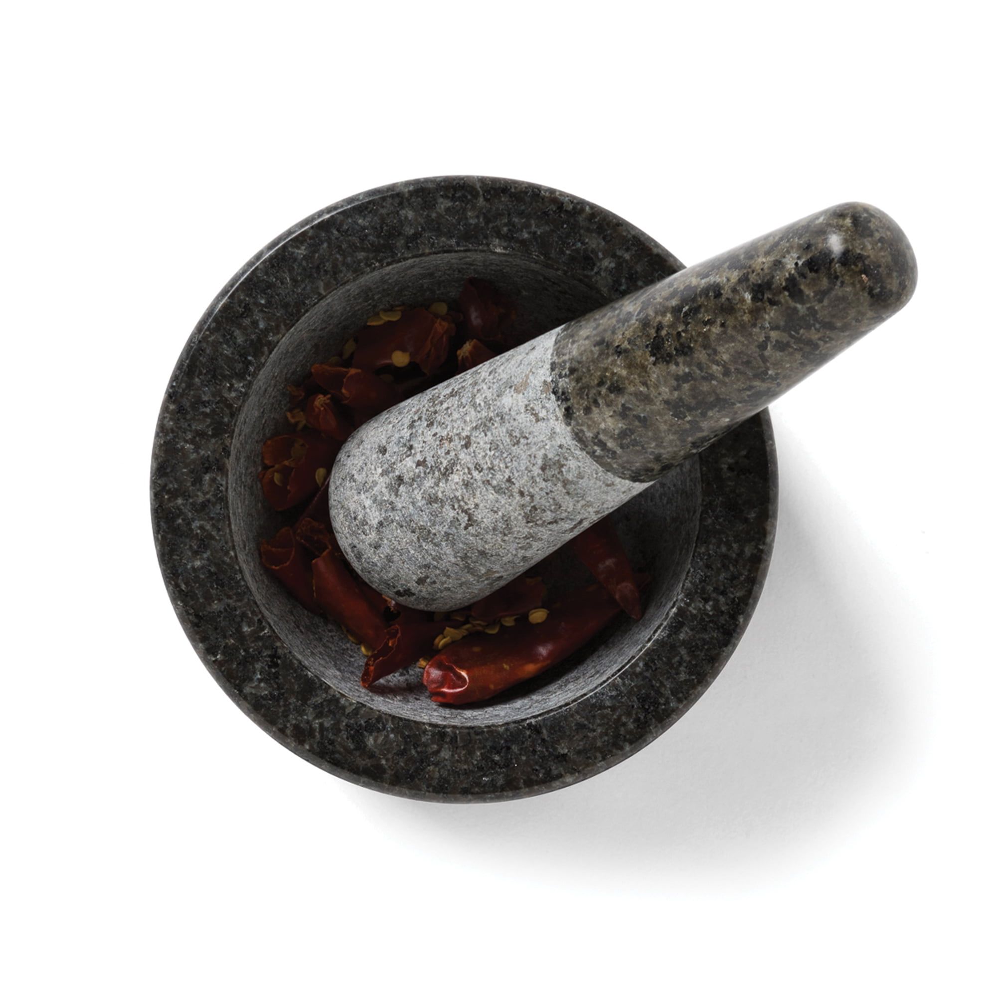 Fox Run Black and Gray Granite Mortar and Pestle