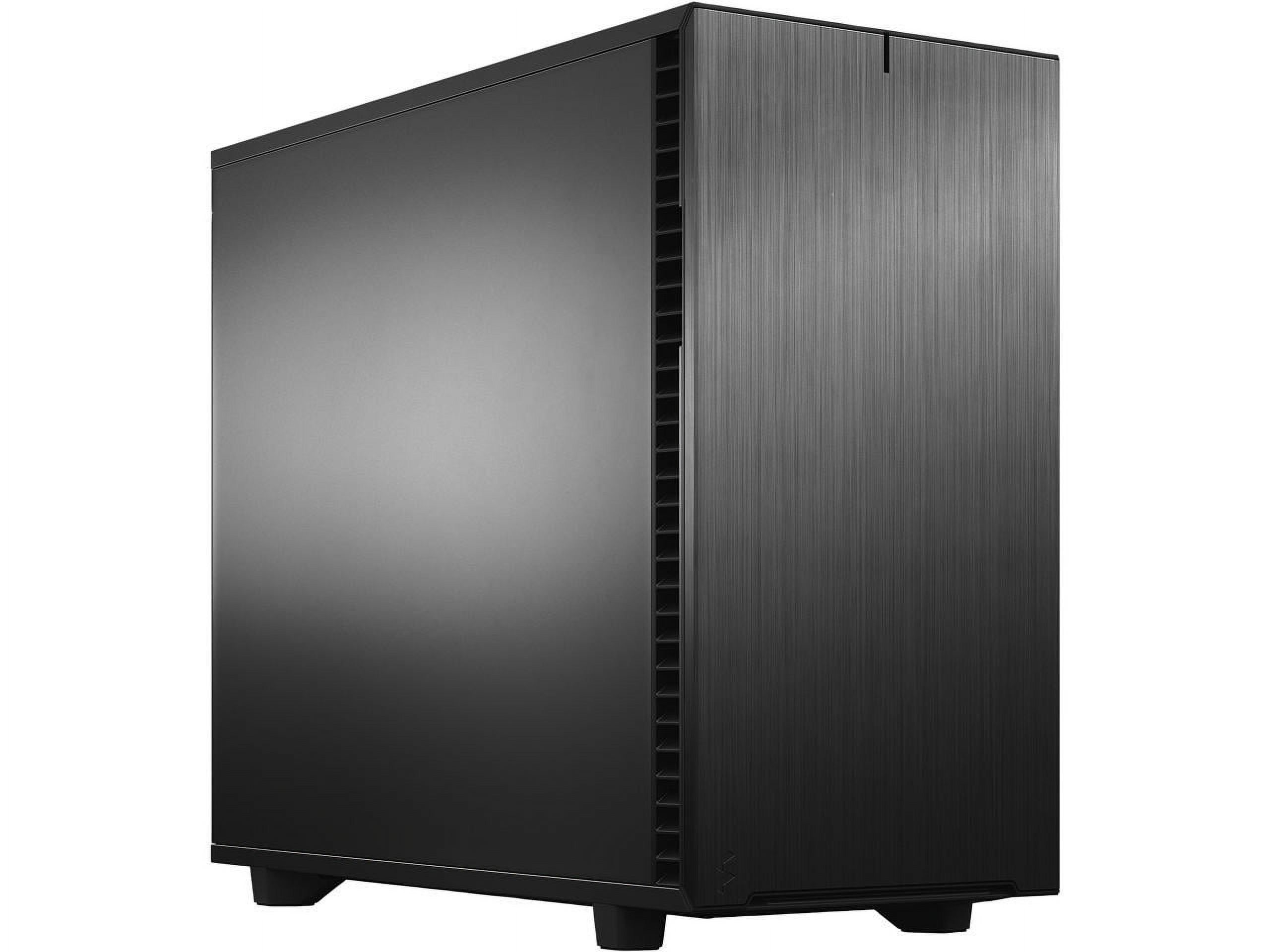 Black Brushed Aluminum Steel E-ATX Silent Modular Mid Tower Case