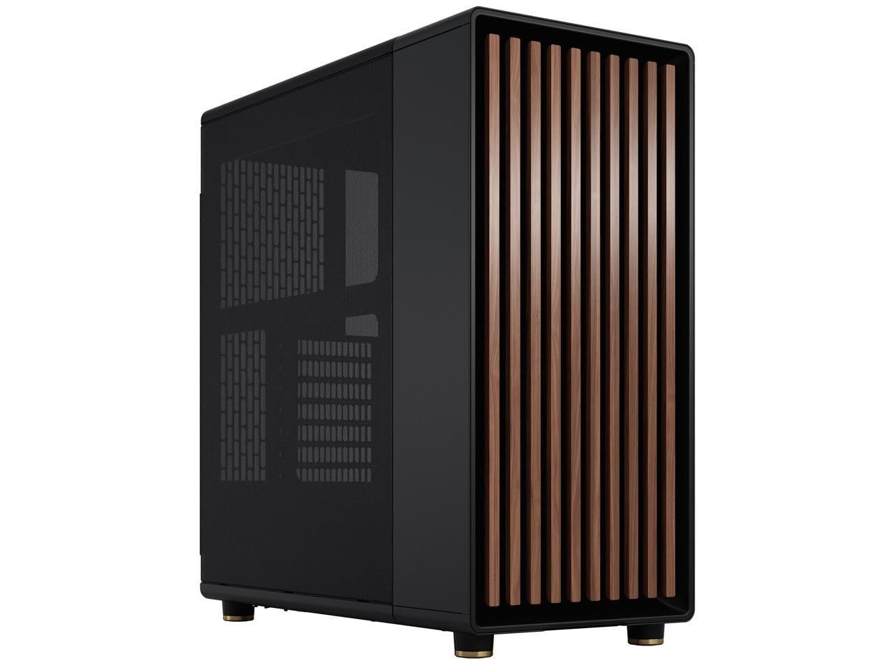 Fractal Design Charcoal Black Mid-Tower PC Case with Walnut Front