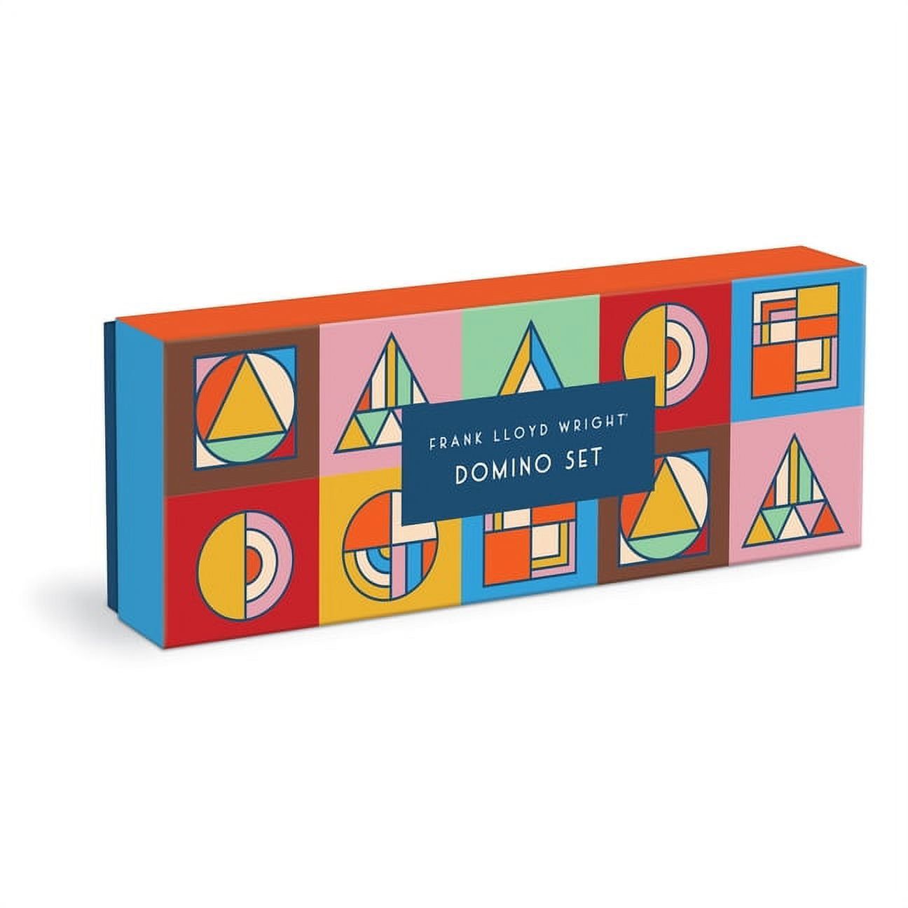 Frank Lloyd Wright Colorful Geometric Wood Domino Set