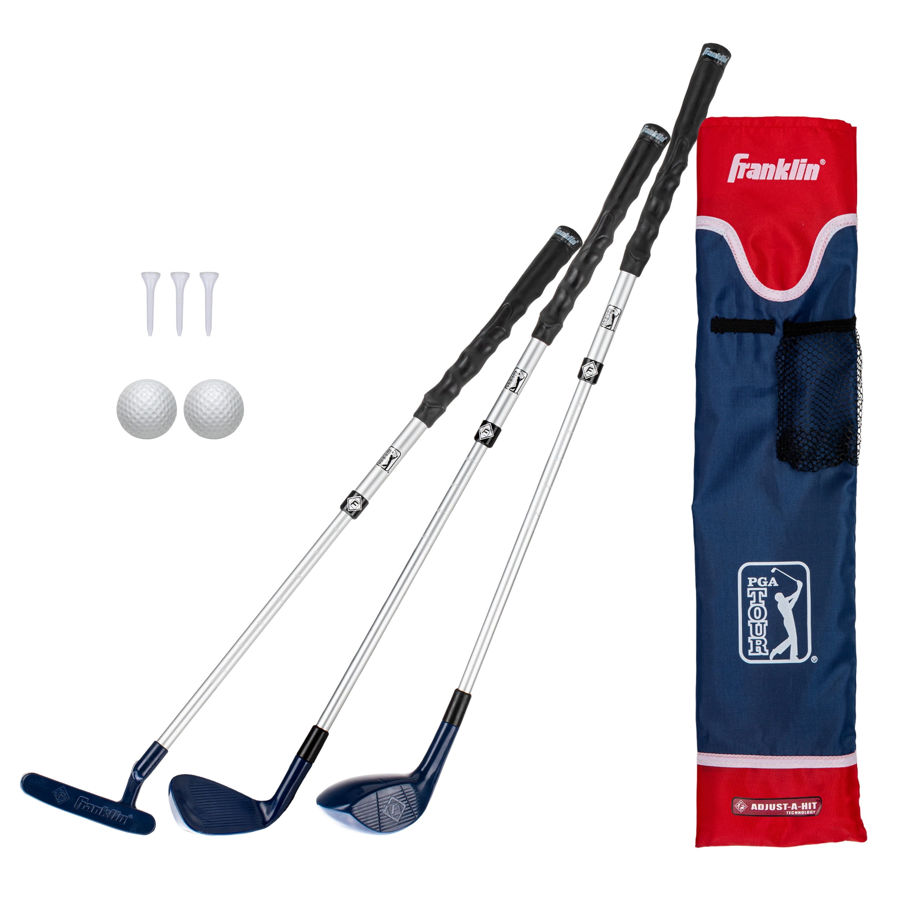 Adjustable Red and Blue Kids Plastic Golf Set with Bag and Balls