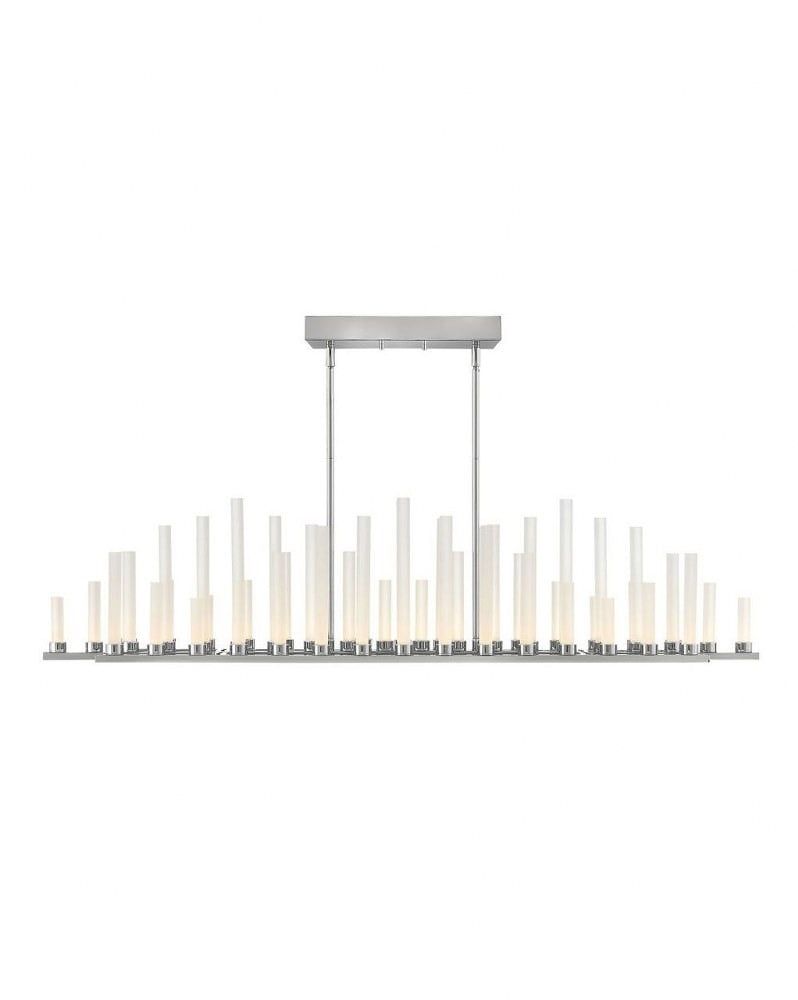 Elysian 50-Light Polished Nickel LED Linear Chandelier