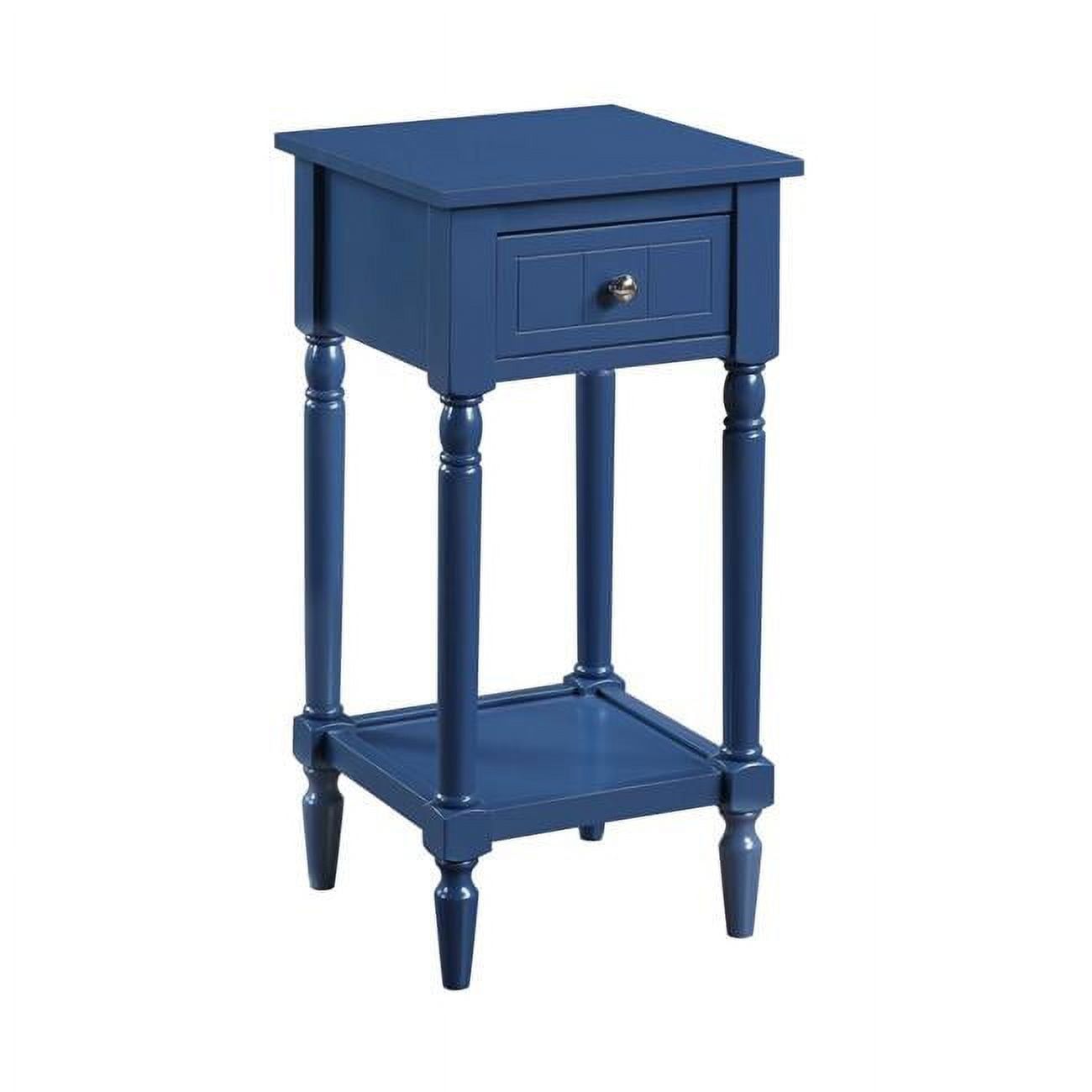 Cobalt Blue French Country Khloe Accent Table with Storage