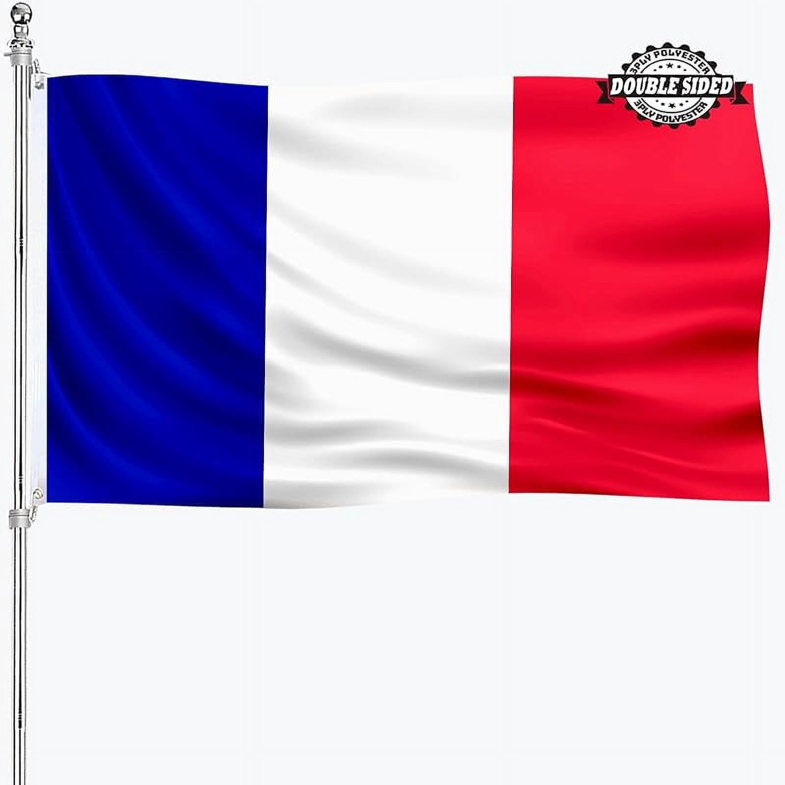 French Flag 3x5 Foot Polyester with Brass Grommets