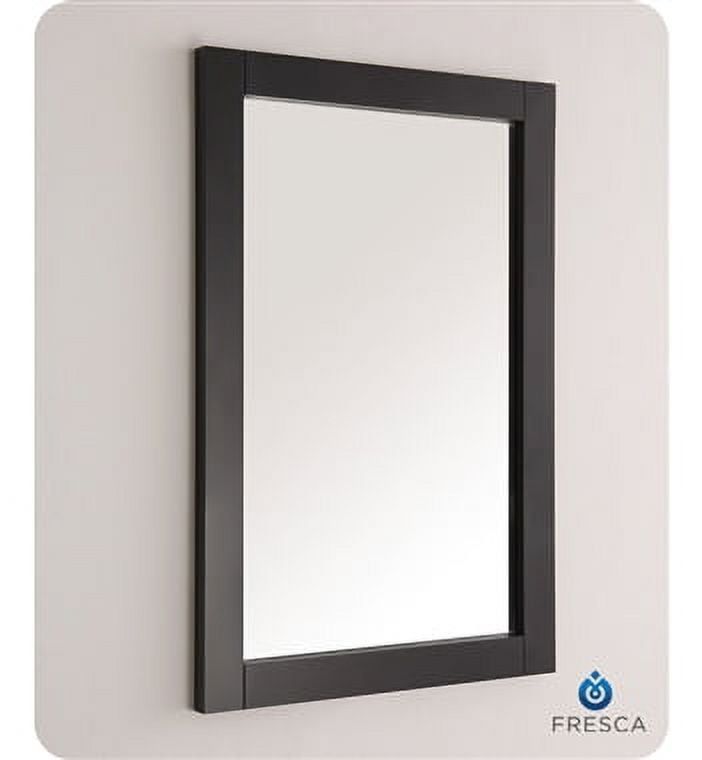 Hartford 20" x 30" Rectangular Black Wood Bathroom Vanity Mirror