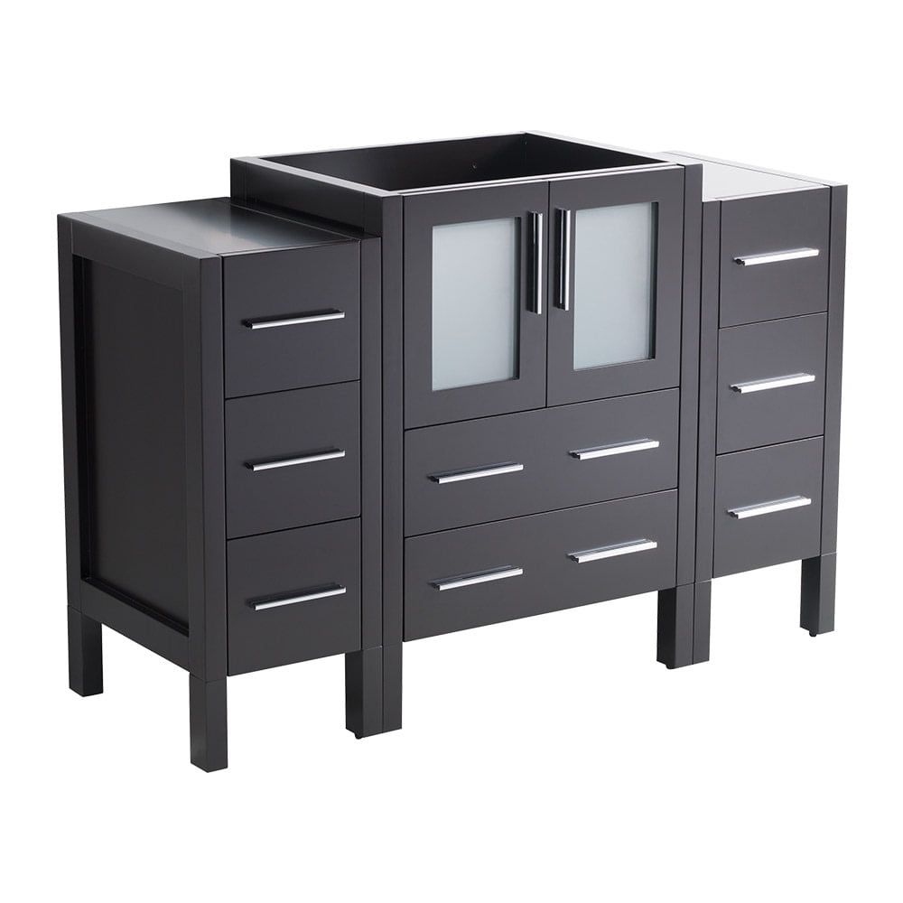 Espresso Engineered Wood 47'' Modern Freestanding Vanity Cabinet