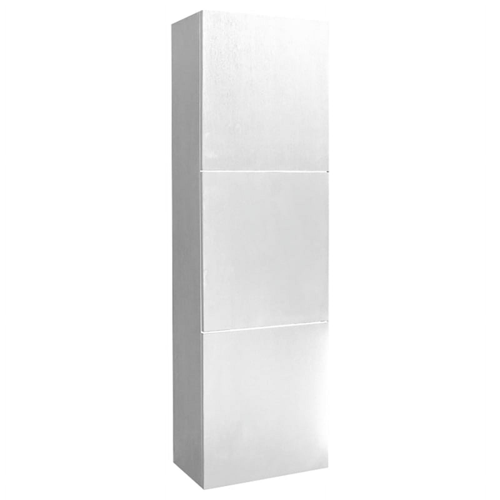 Modern White Wall-Mount Bathroom Linen Cabinet with 3 Doors