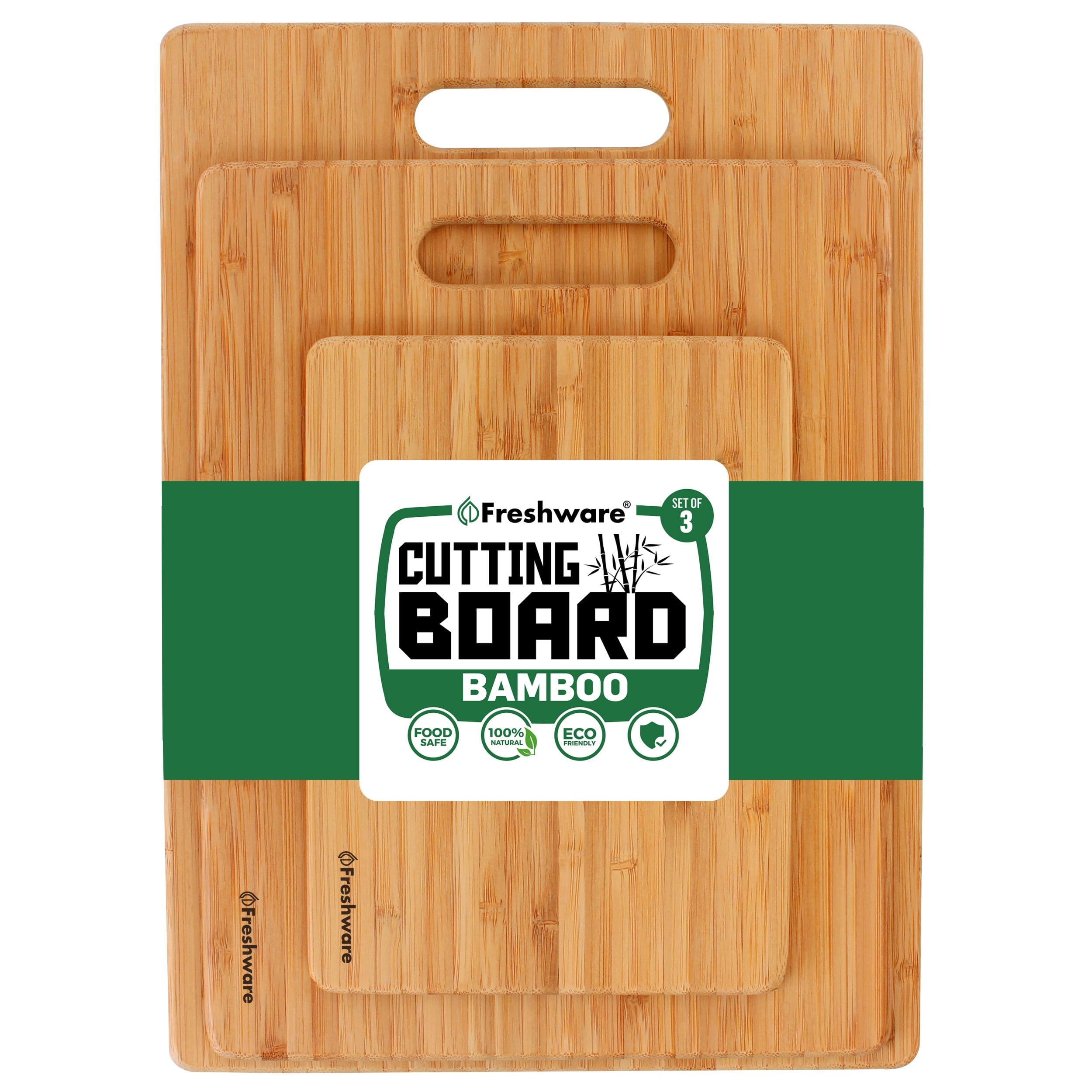 Freshware Set of 3 Bamboo Cutting Boards