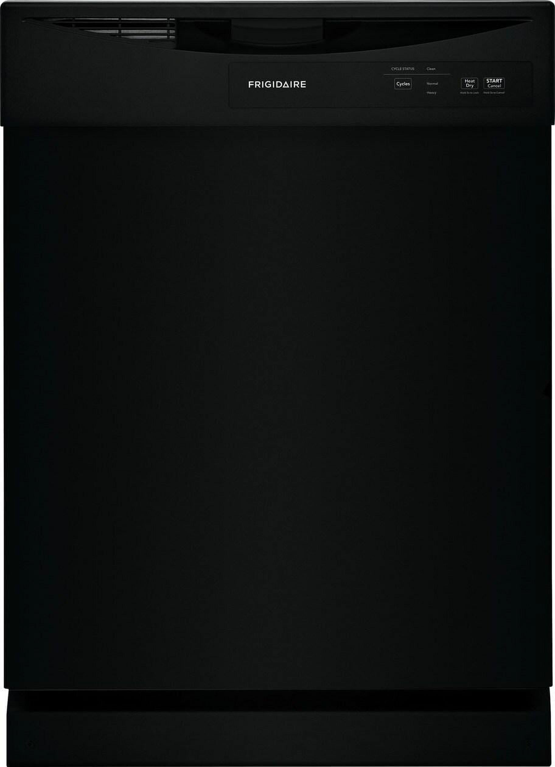 Frigidaire 24" Black Front-Control Built-In Dishwasher