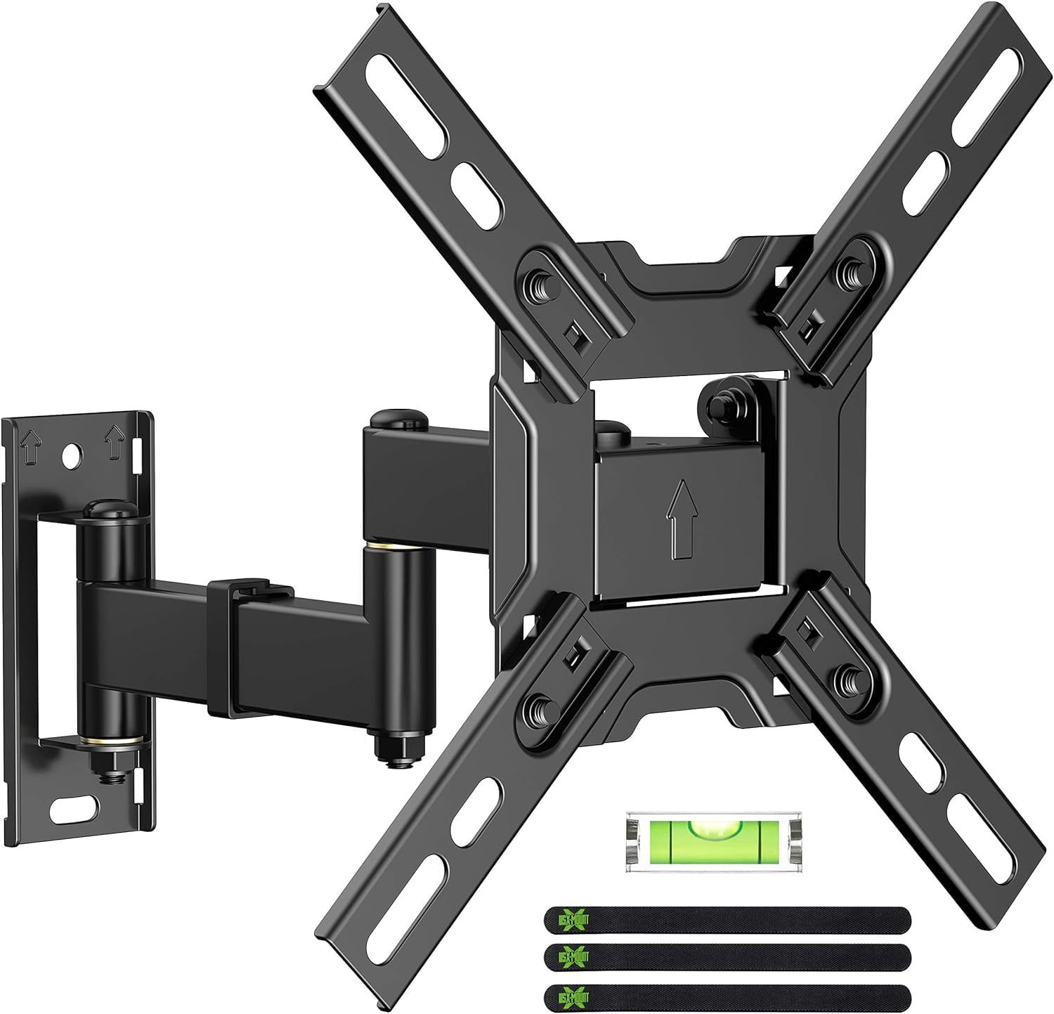 Black Full Motion Wall Mount for 13-32 Inch TVs and Monitors