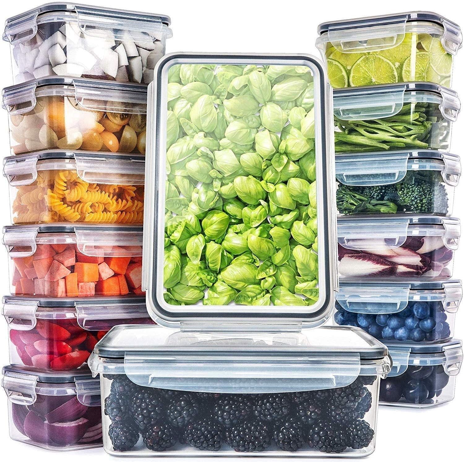 Clear Rectangular BPA-Free Plastic Meal Prep Containers Set