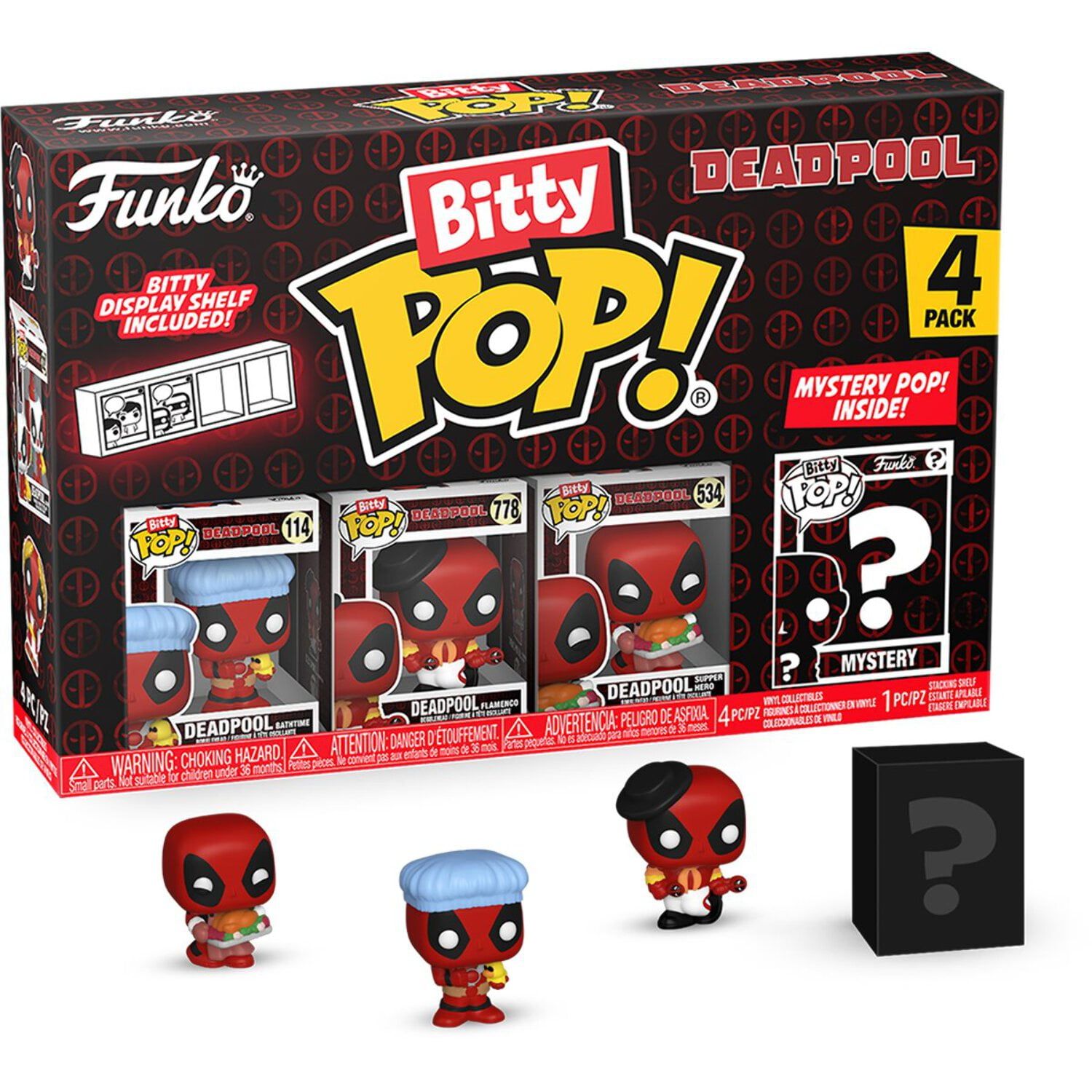 Deadpool Mini Collectible Figures 4-Pack with Mystery Chase