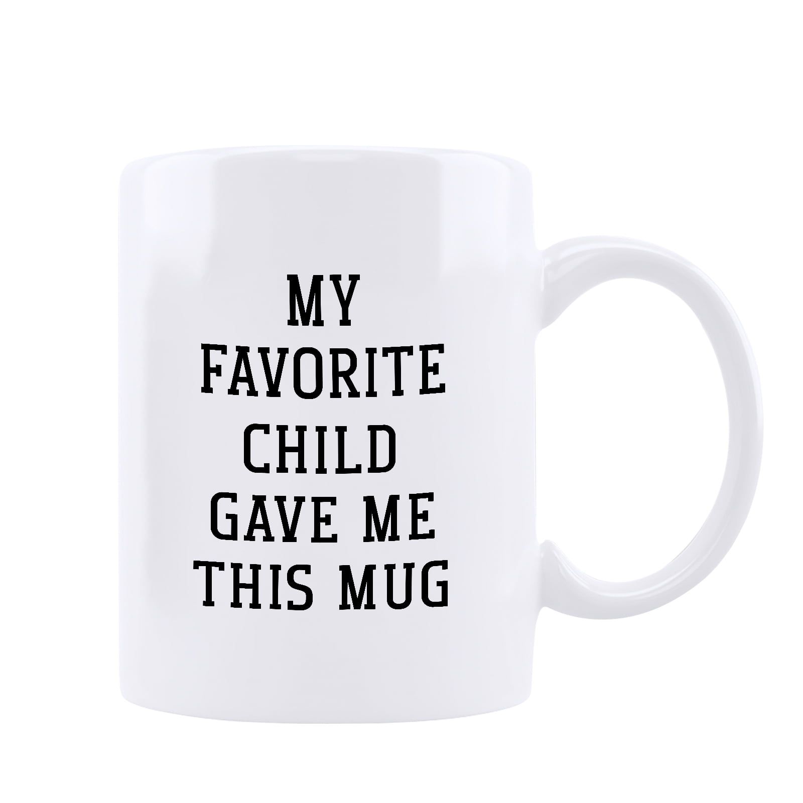 White Ceramic Microwave Safe Gift Mug for Parents