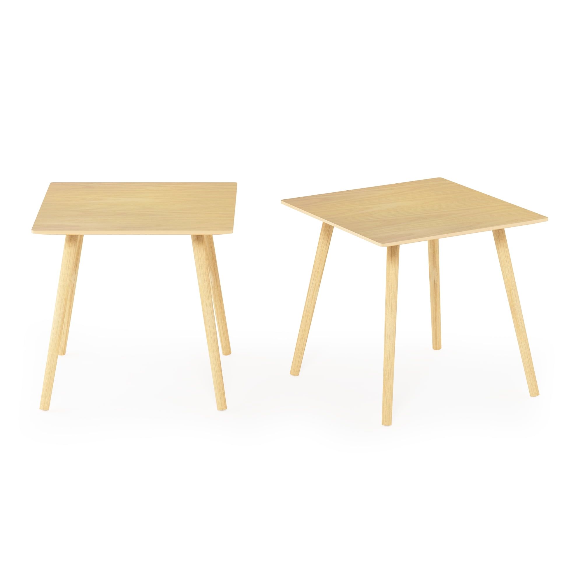 Theo Oak Square End Tables, Set of 2