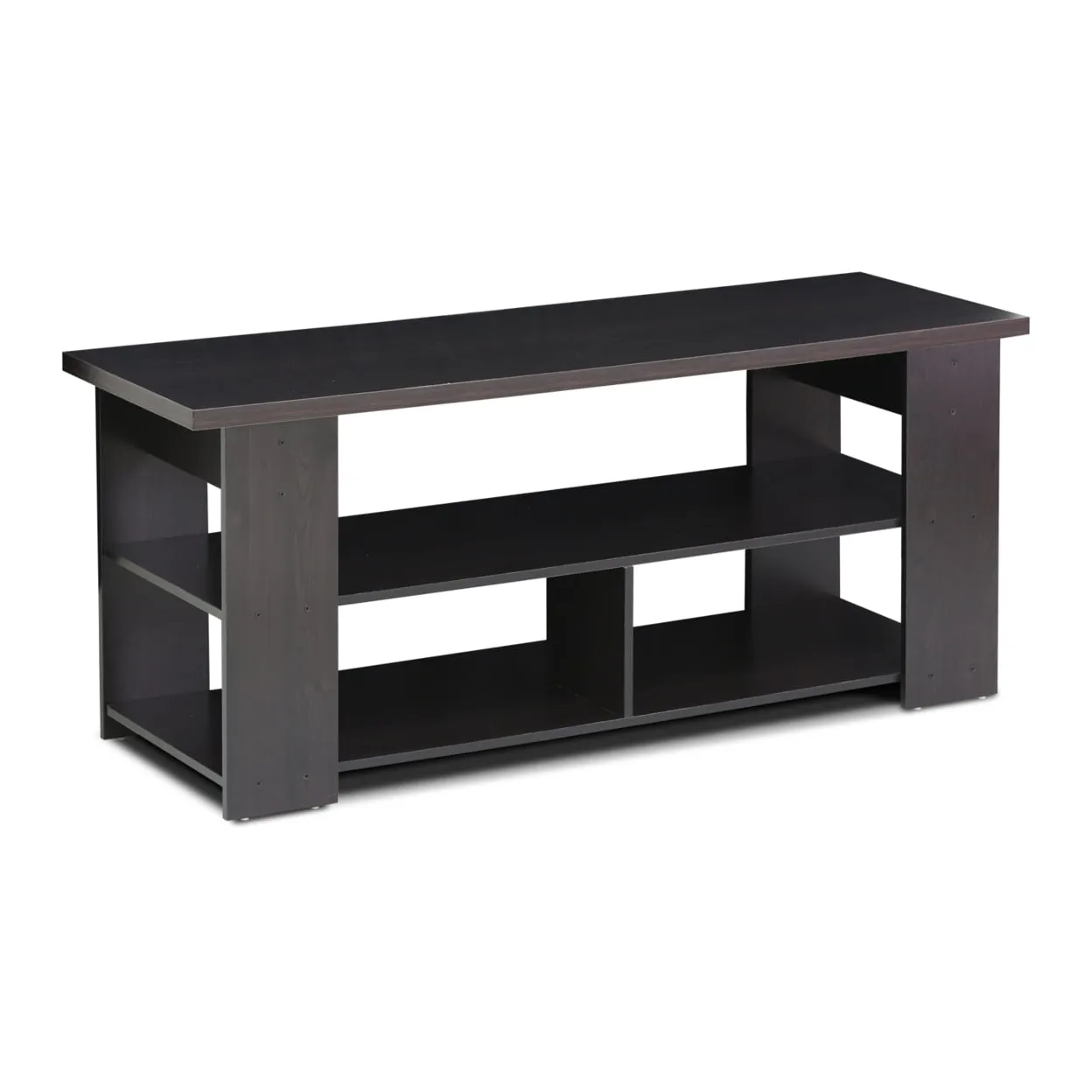 Espresso Wood 55" Modern TV Stand with Cable Management