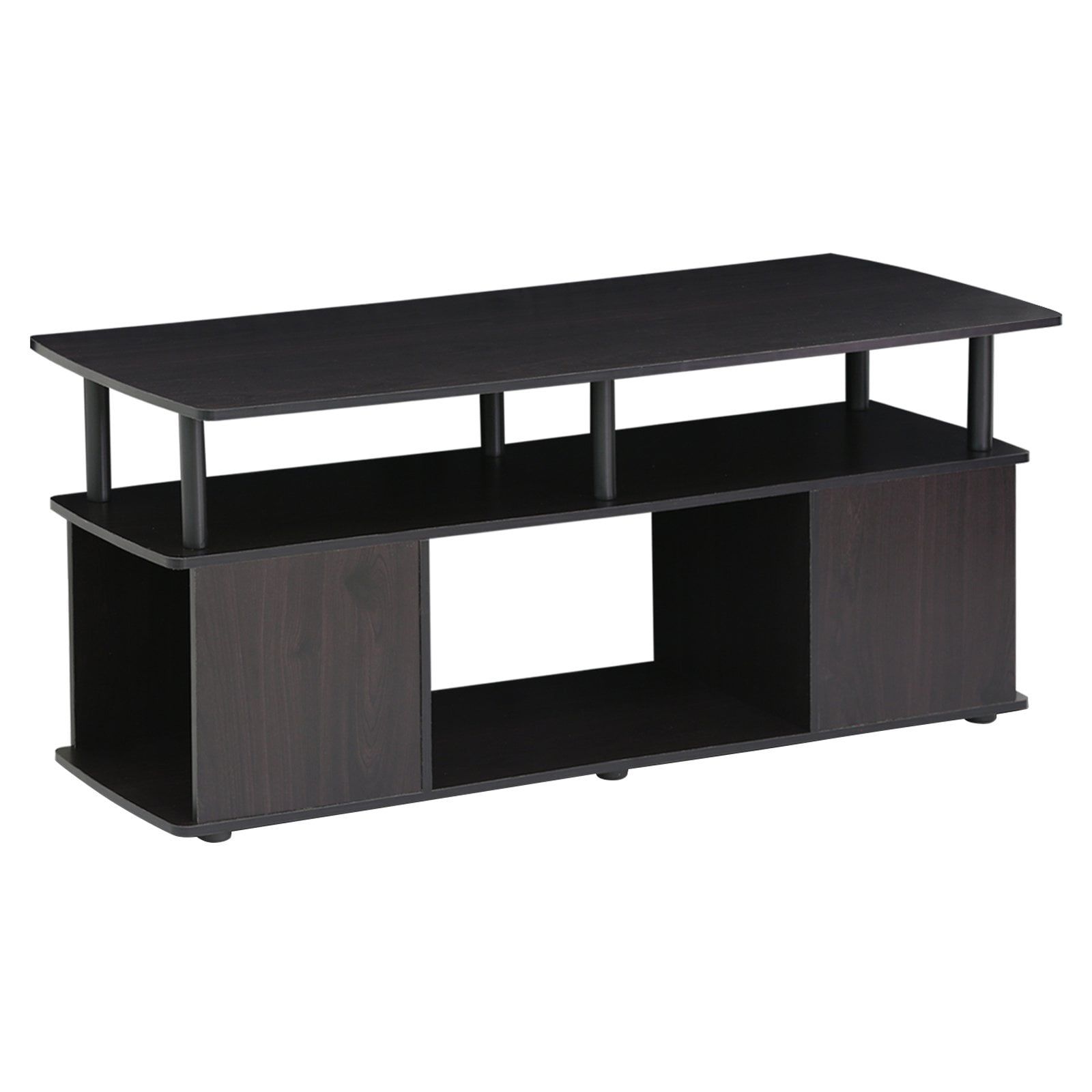 Blackwood Rectangular Coffee Table with Storage Shelves