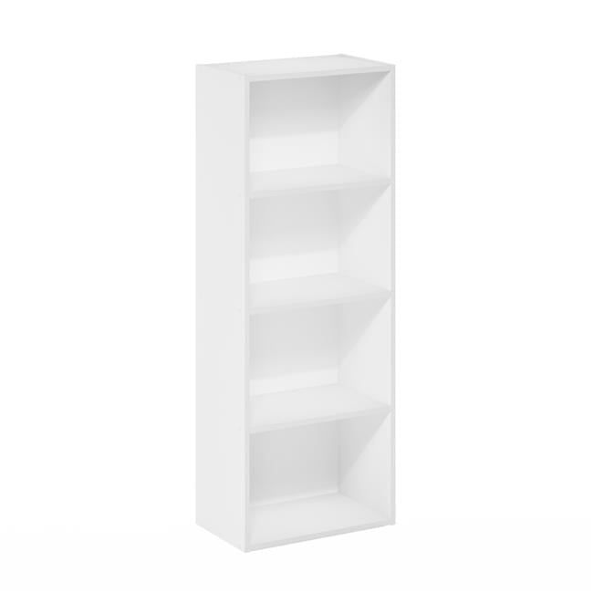 White Stackable 4-Tier Composite Wood Bookcase