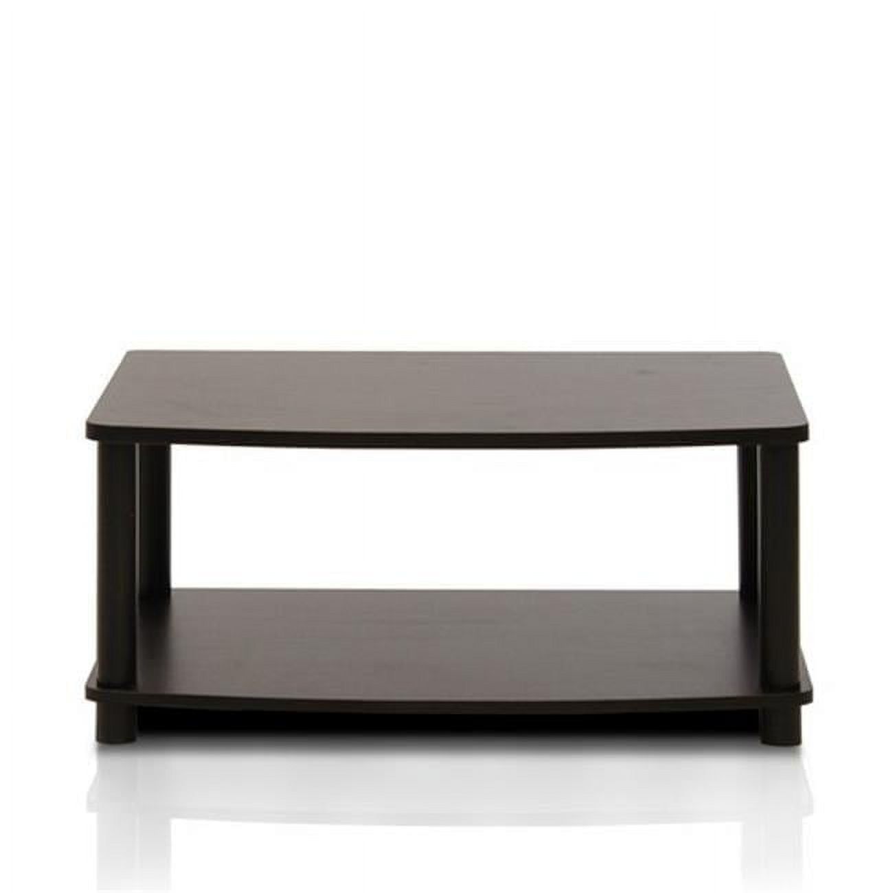 Espresso Black 2-Tier PVC Composite TV Stand