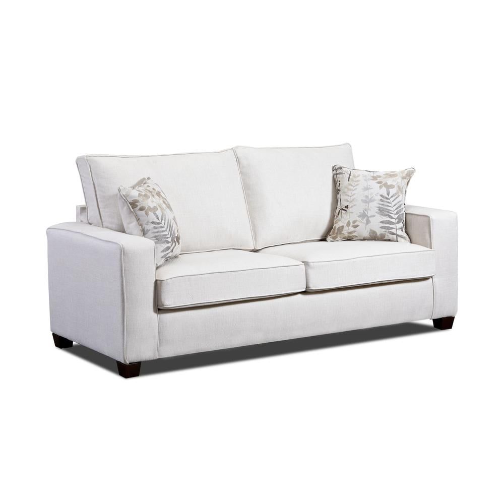 Relay Linen Sofa with Removable Cushions and Throw Pillows