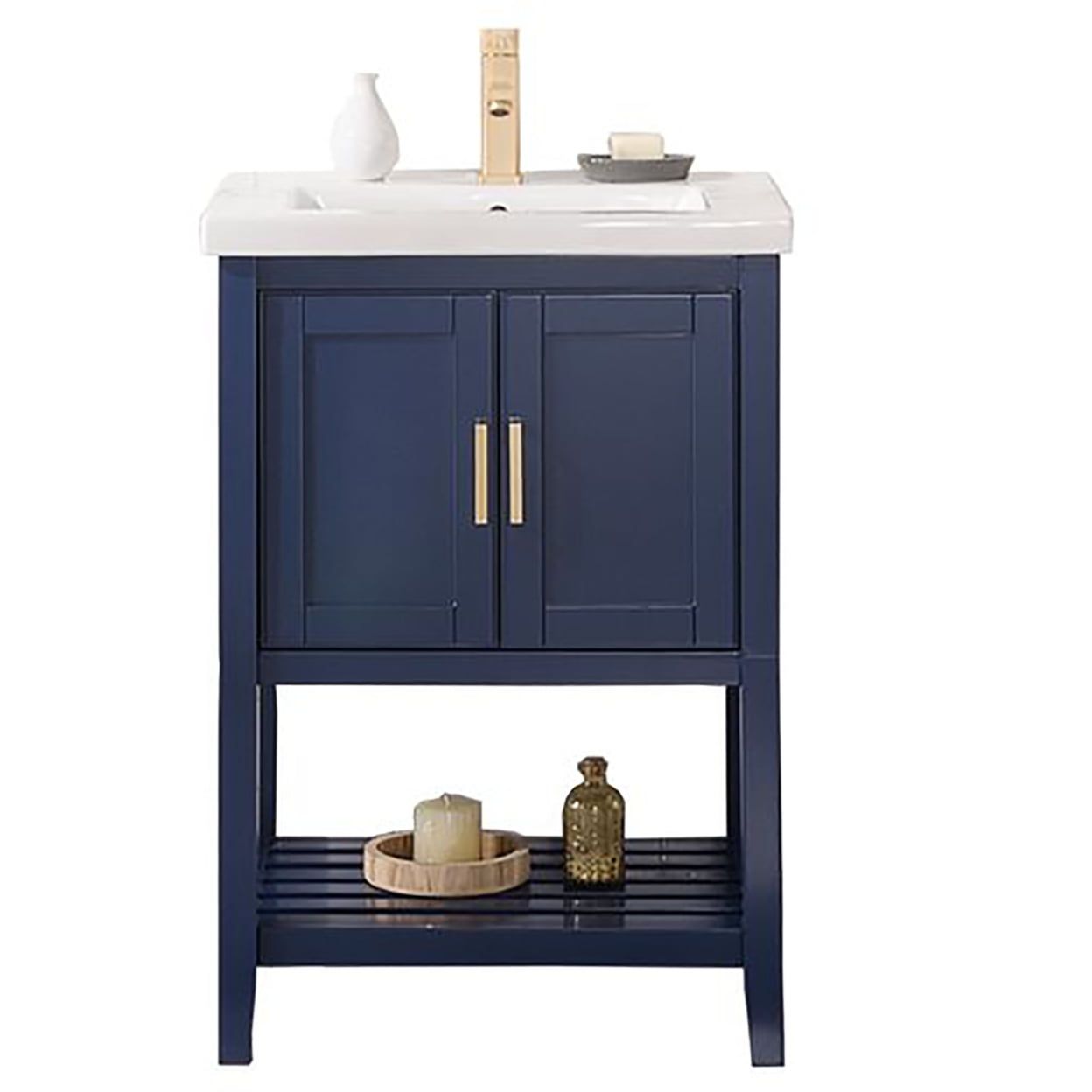 24" Blue Poplar and MDF Freestanding Sink Vanity