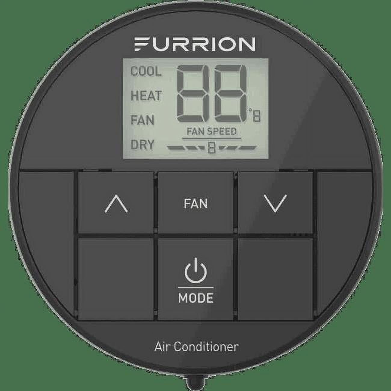 Black Programmable Digital Single-Zone RV Thermostat with Backlit Display