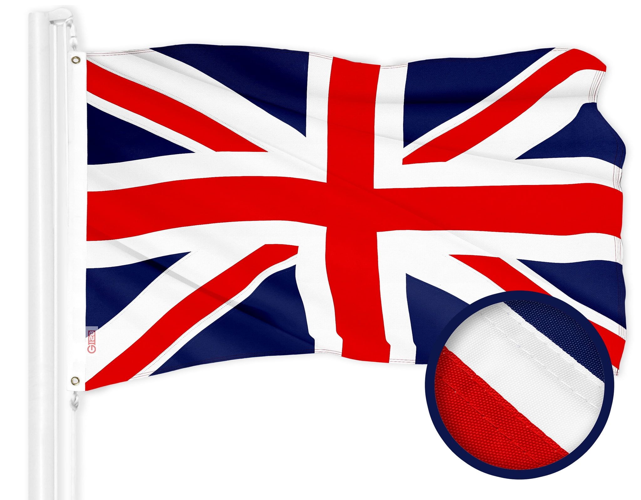 UK Flag 3x5 Ft Polyester with Brass Grommets