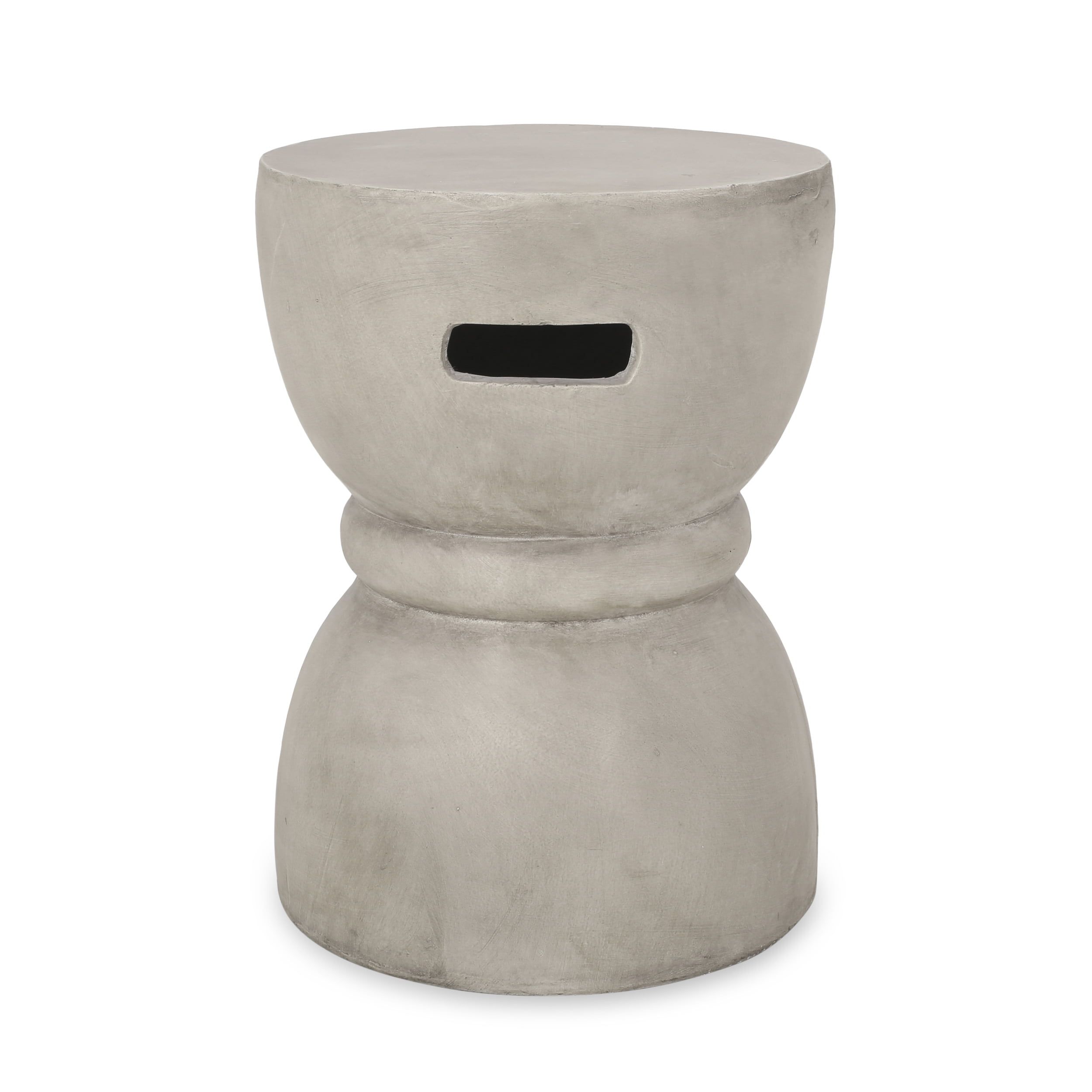 Domitri Modern Lightweight Concrete Round Side Table