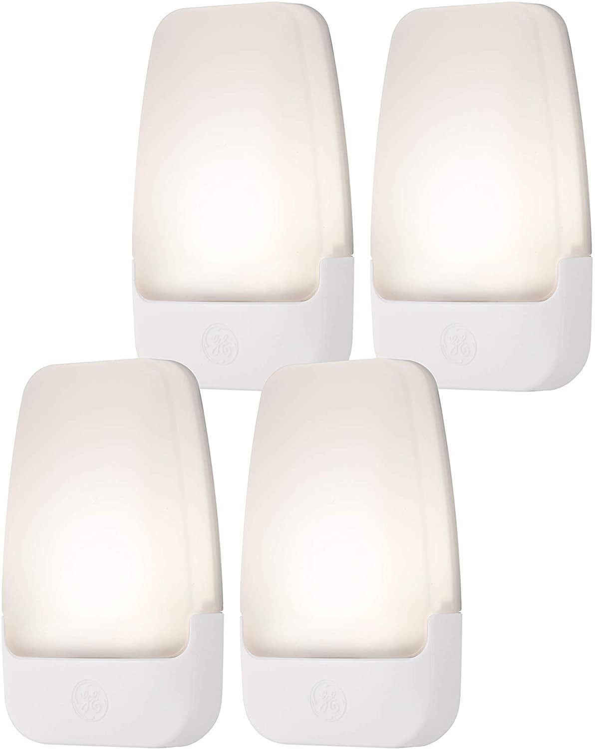 White LED Night Light with Dusk to Dawn Sensor, 4-Pack