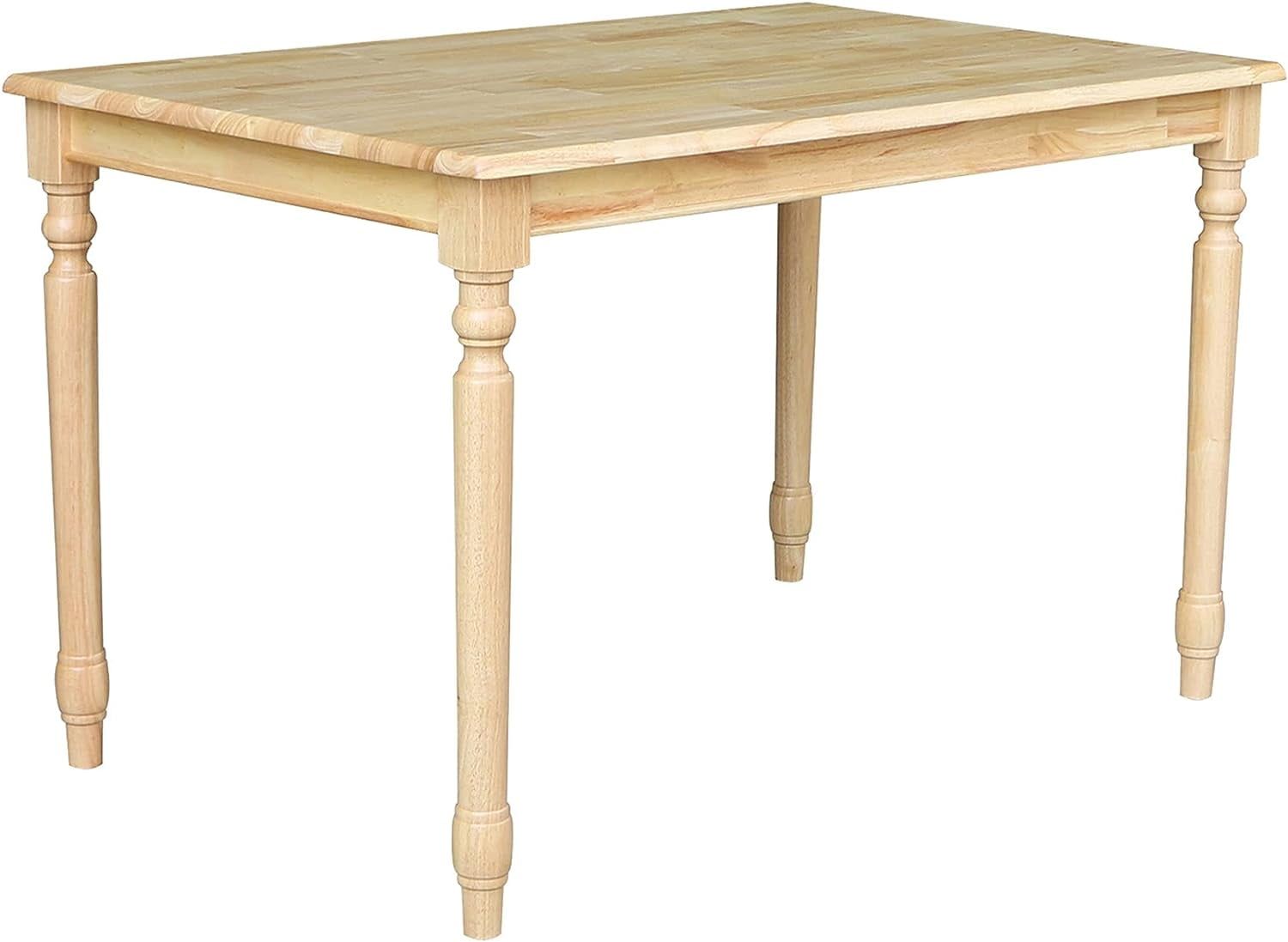 Rustic Farmhouse 48" Natural Wood Rectangular Dining Table