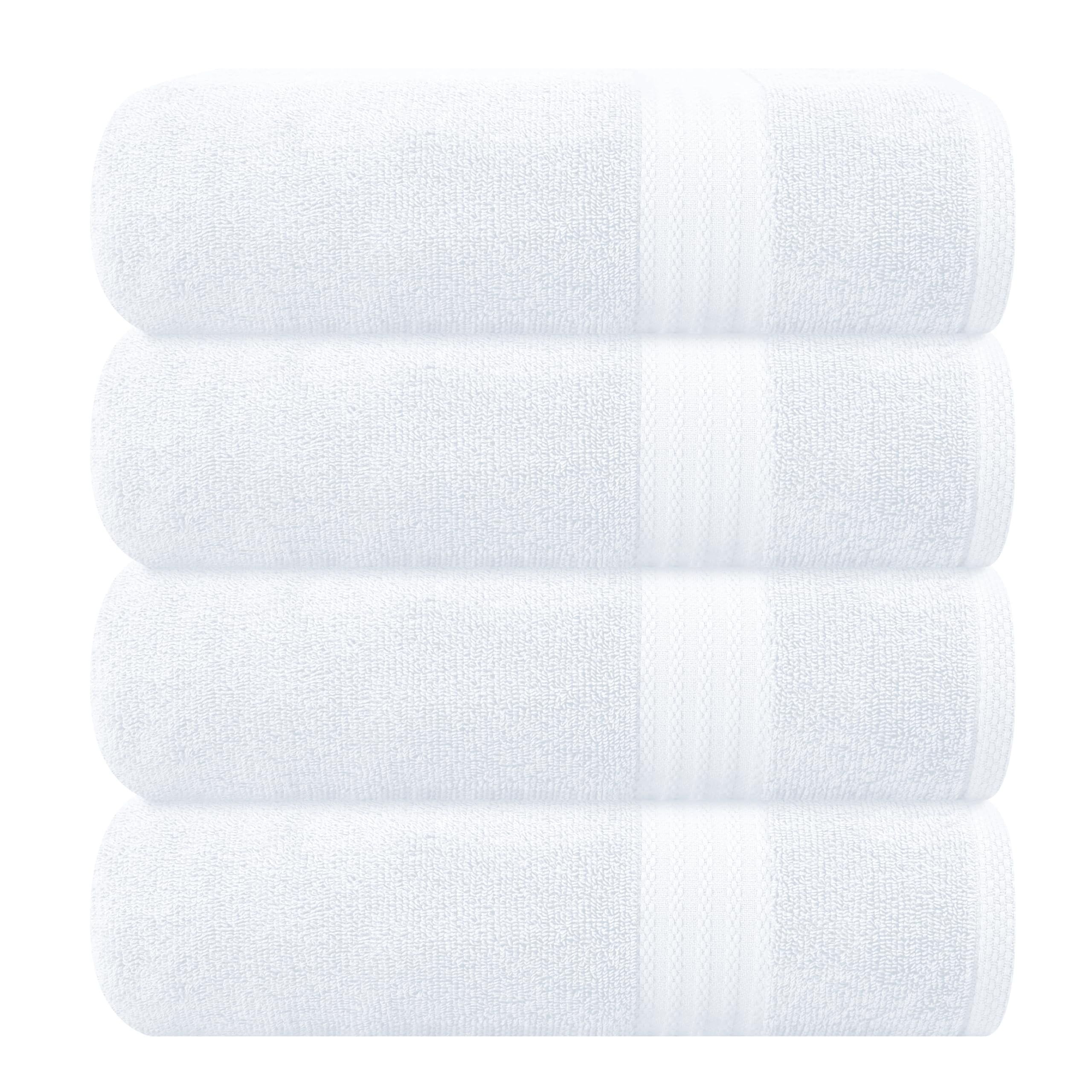 White Ultra Soft Cotton 4 Pack Bath Towel Set