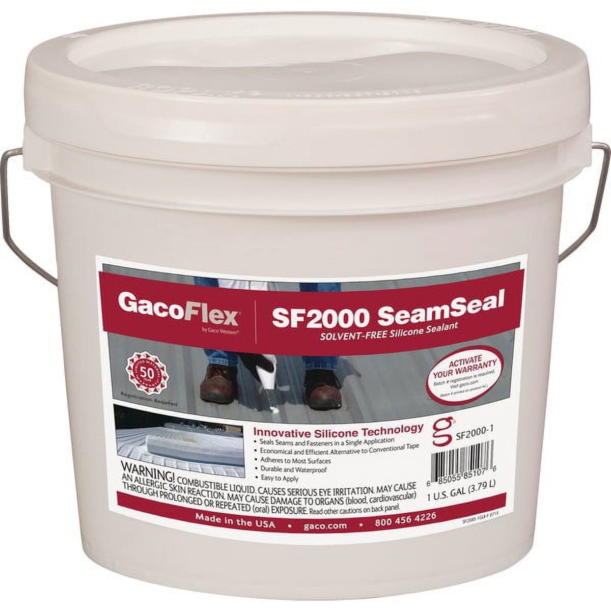 GacoFlex SF2000 1 Gal White Solvent-Free Silicone Sealant