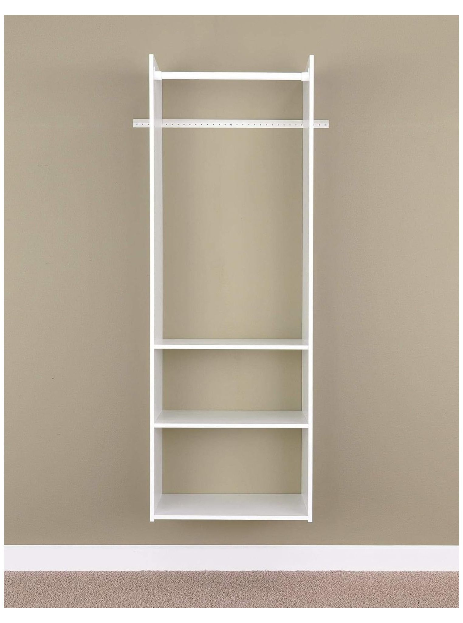 Easy Track 72-Inch White Hanging Tower Closet Kit