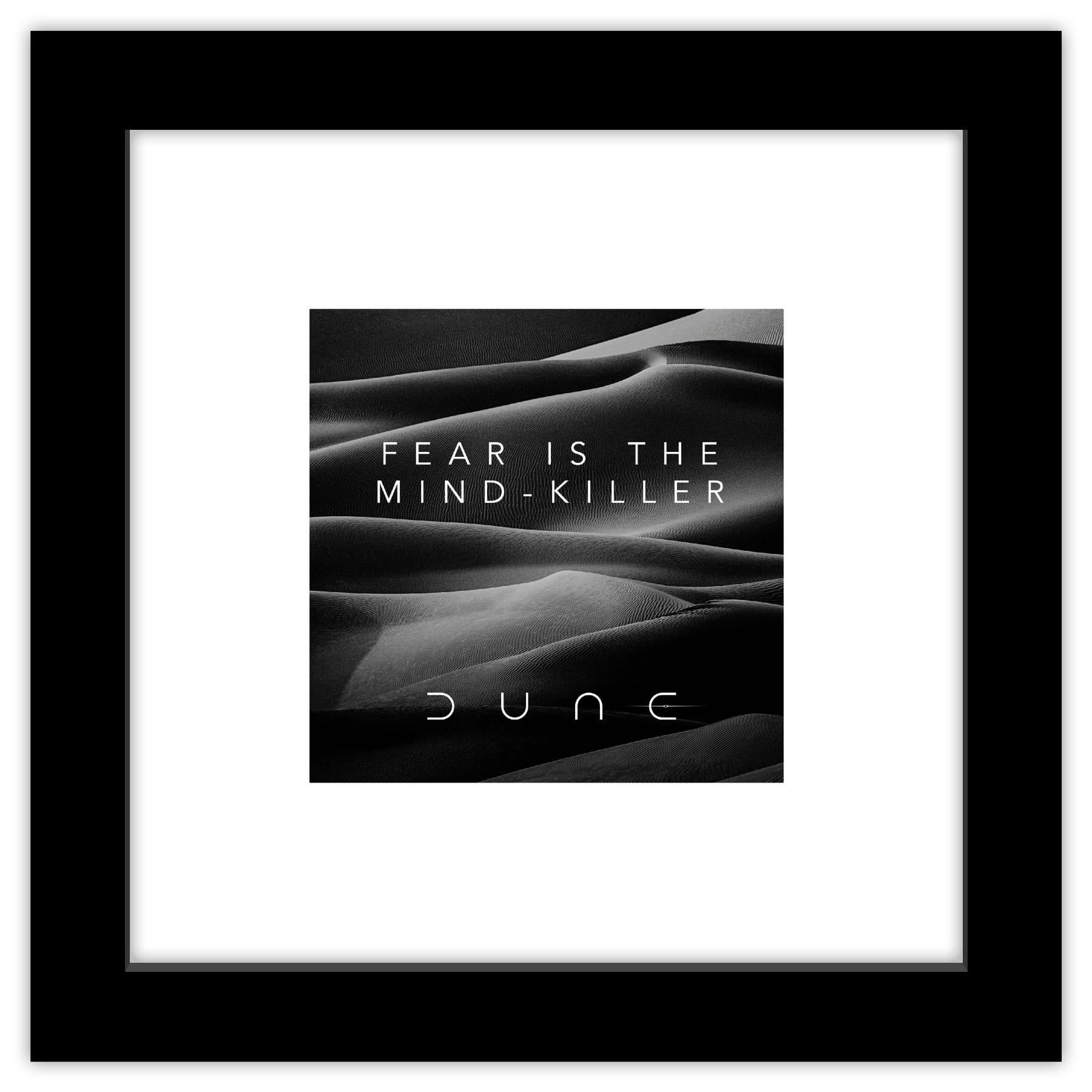 Dune Fear Is The Mind-Killer Black Framed 12" x 12" Poster