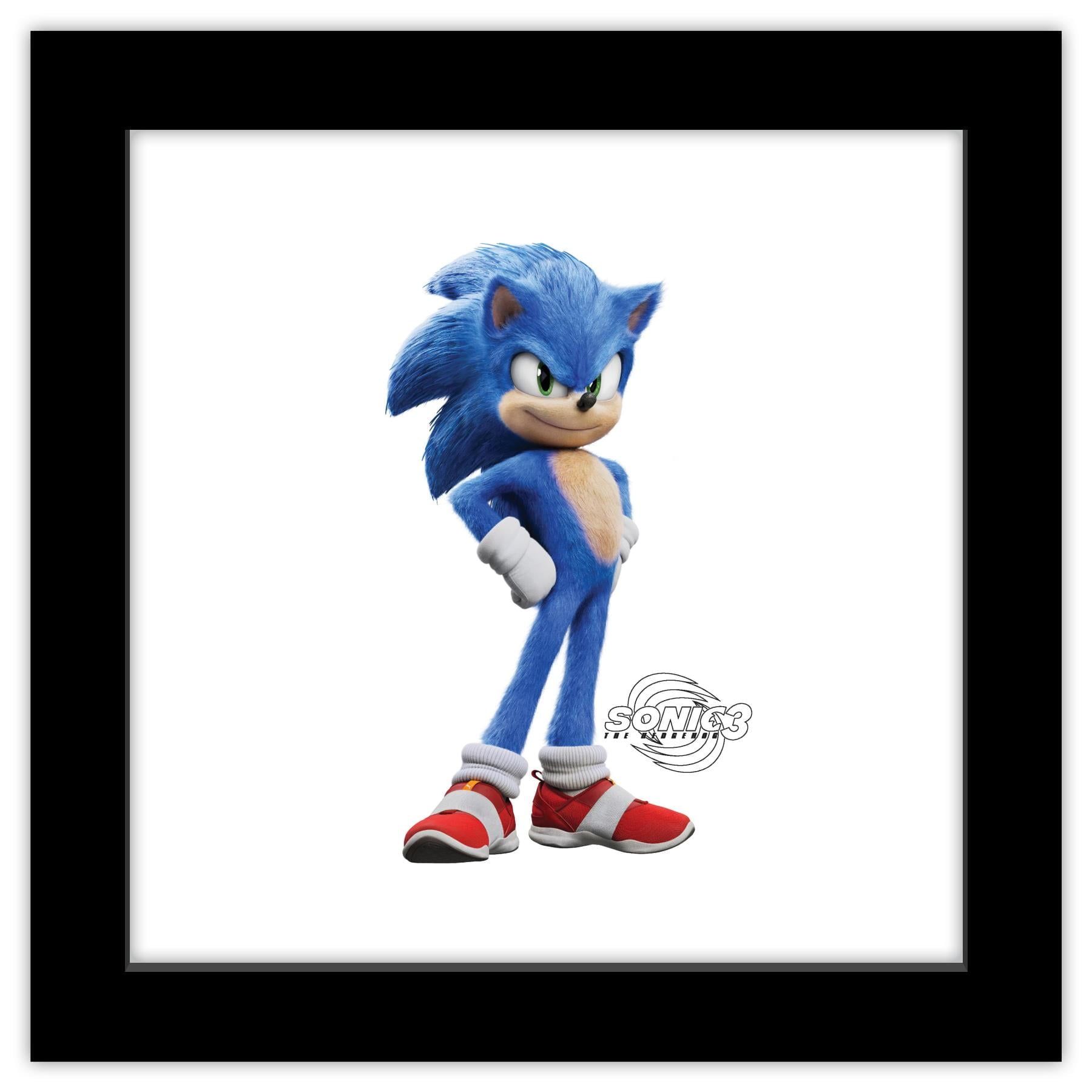 Sonic the Hedgehog 3 Black Framed Wall Art, 12" x 12"